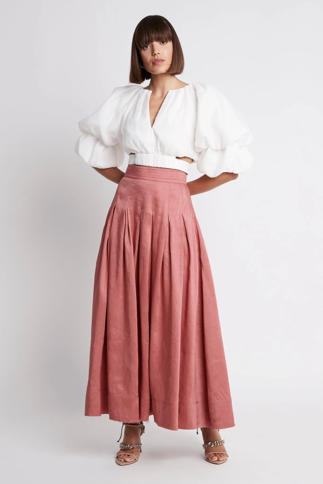 Nova Midi Skirt sold by Aje