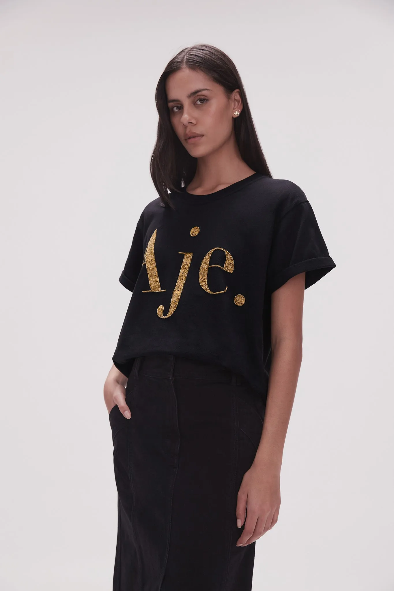 Ella Embellished Logo Tee sold by Aje product image thumbnail 5