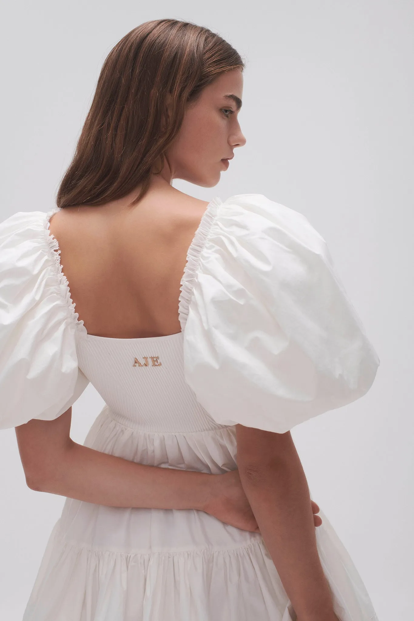 Casa Puff Sleeve Mini Dress sold by Aje product image thumbnail 4