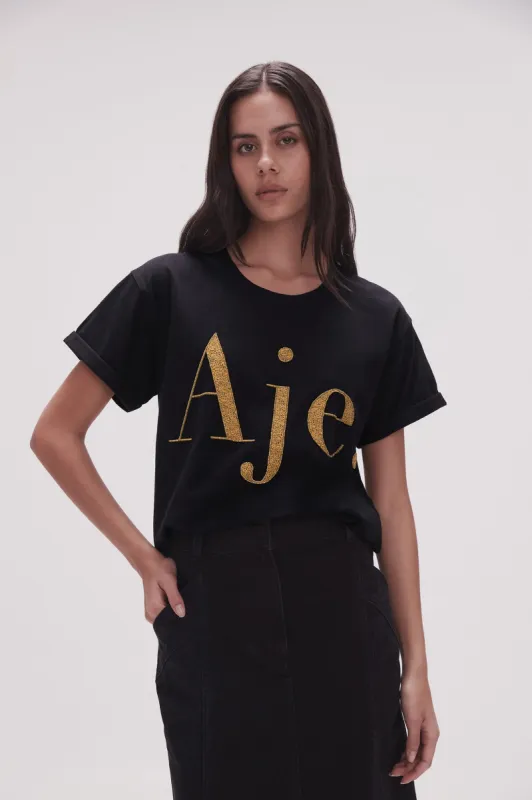 Ella Embellished Logo Tee sold by Aje