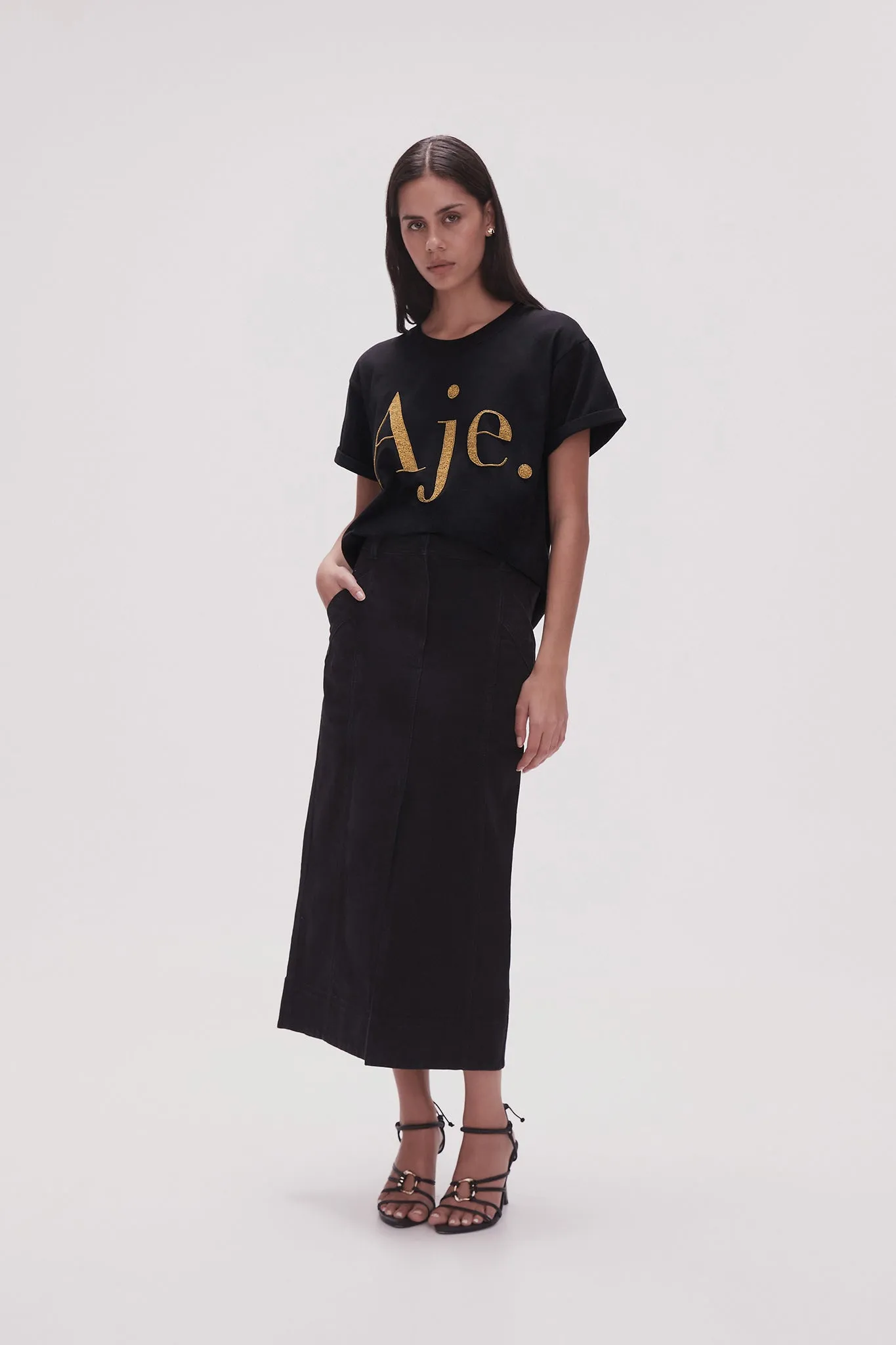 Ella Embellished Logo Tee sold by Aje product image thumbnail 3