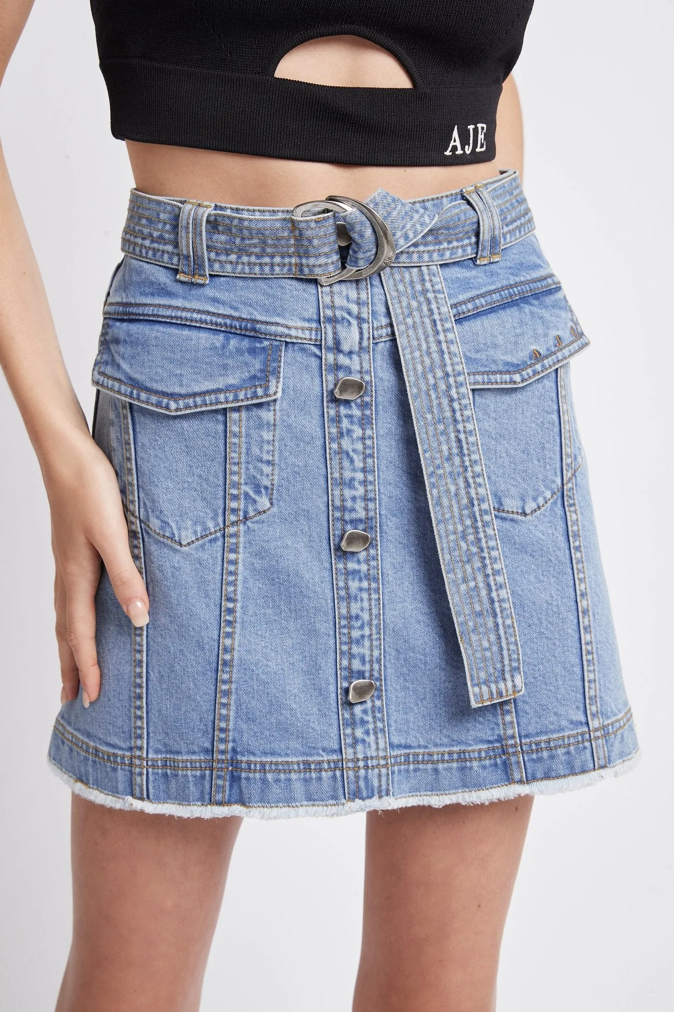 Arlow Denim Mini Skirt sold by Aje product image thumbnail 4