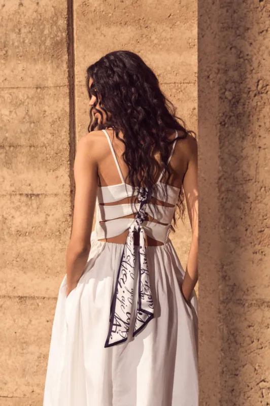 Danica Tie Back Midi Dress made by Aje