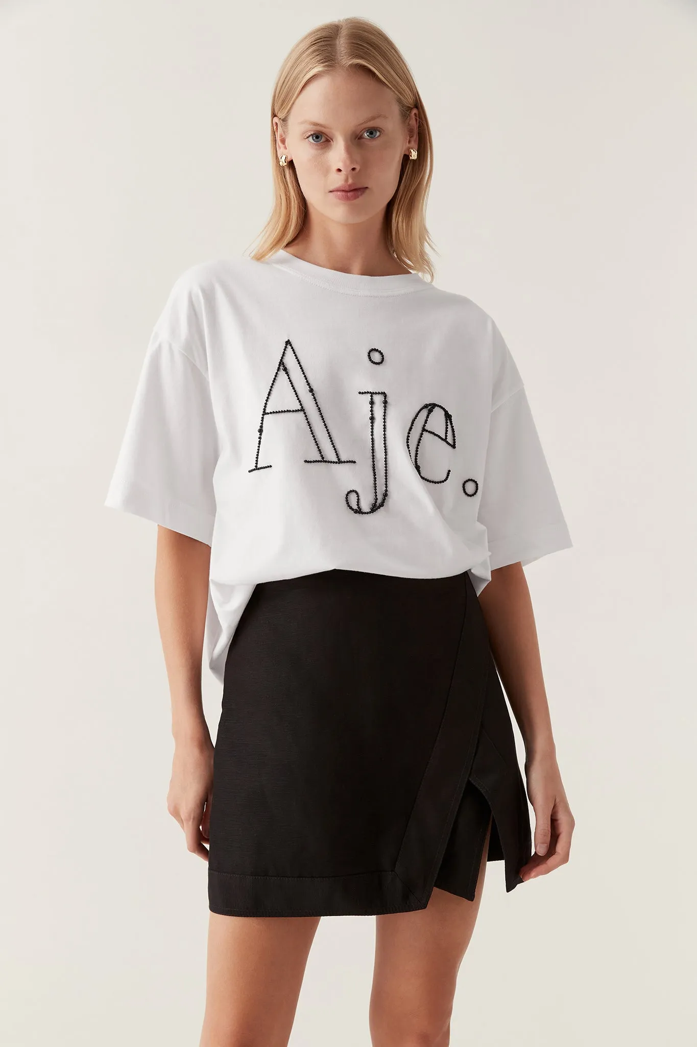 Amity Beaded Oversized Tee sold by Aje