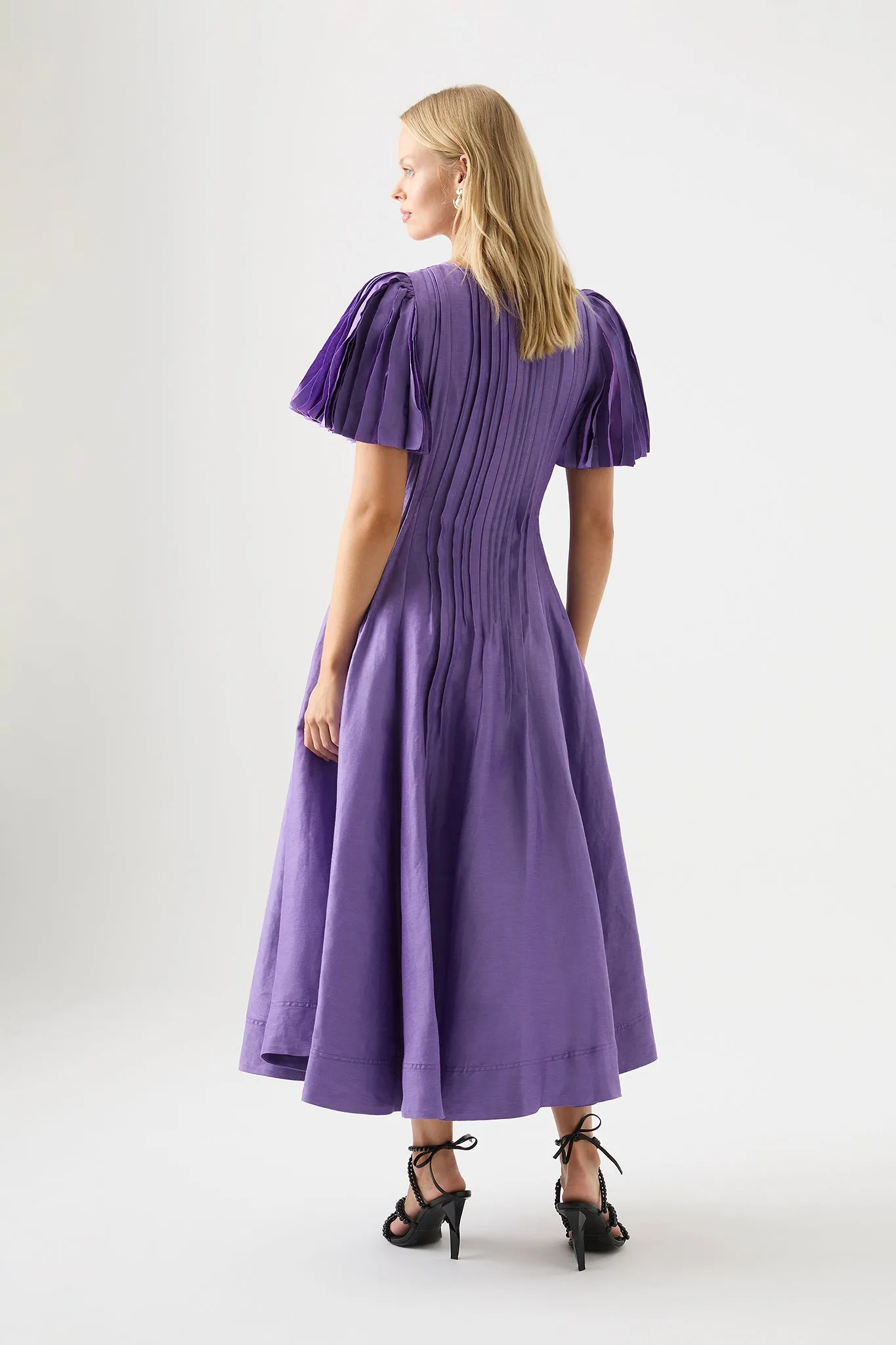 Nova Pleated Midi Dress sold by Aje product image thumbnail 5