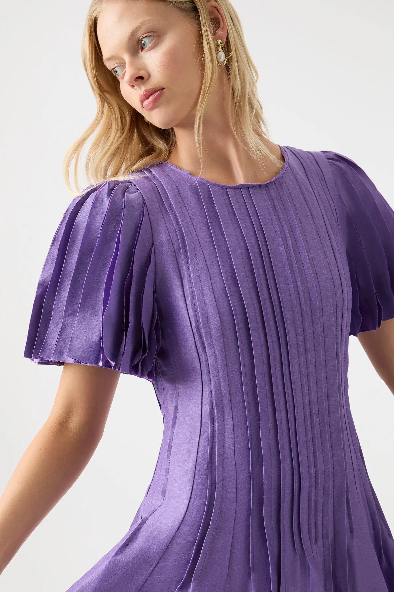 Nova Pleated Midi Dress sold by Aje product image thumbnail 4