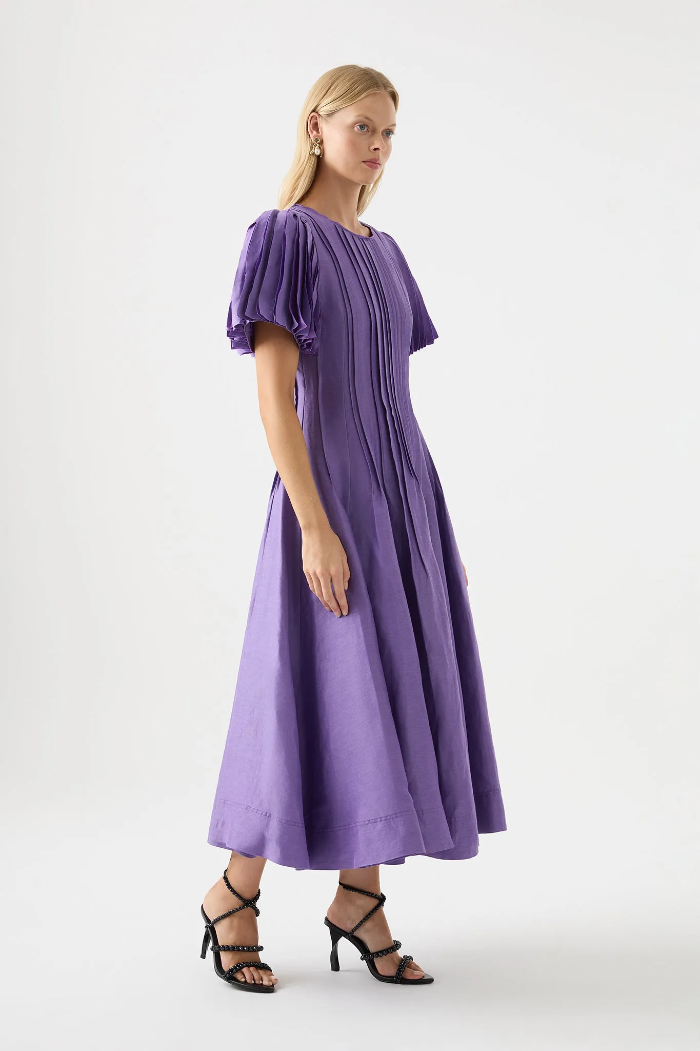 Nova Pleated Midi Dress sold by Aje product image thumbnail 3