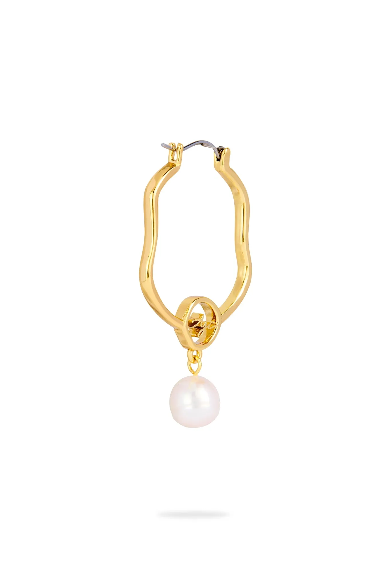 Fleur Pearl Drop Hoop Earring sold by Aje product image thumbnail 3