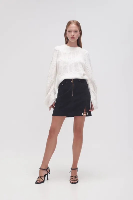Willa Denim Mini Skirt sold by Aje