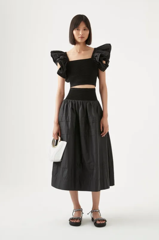 Rosalie Knit Waist Midi Skirt sold by Aje