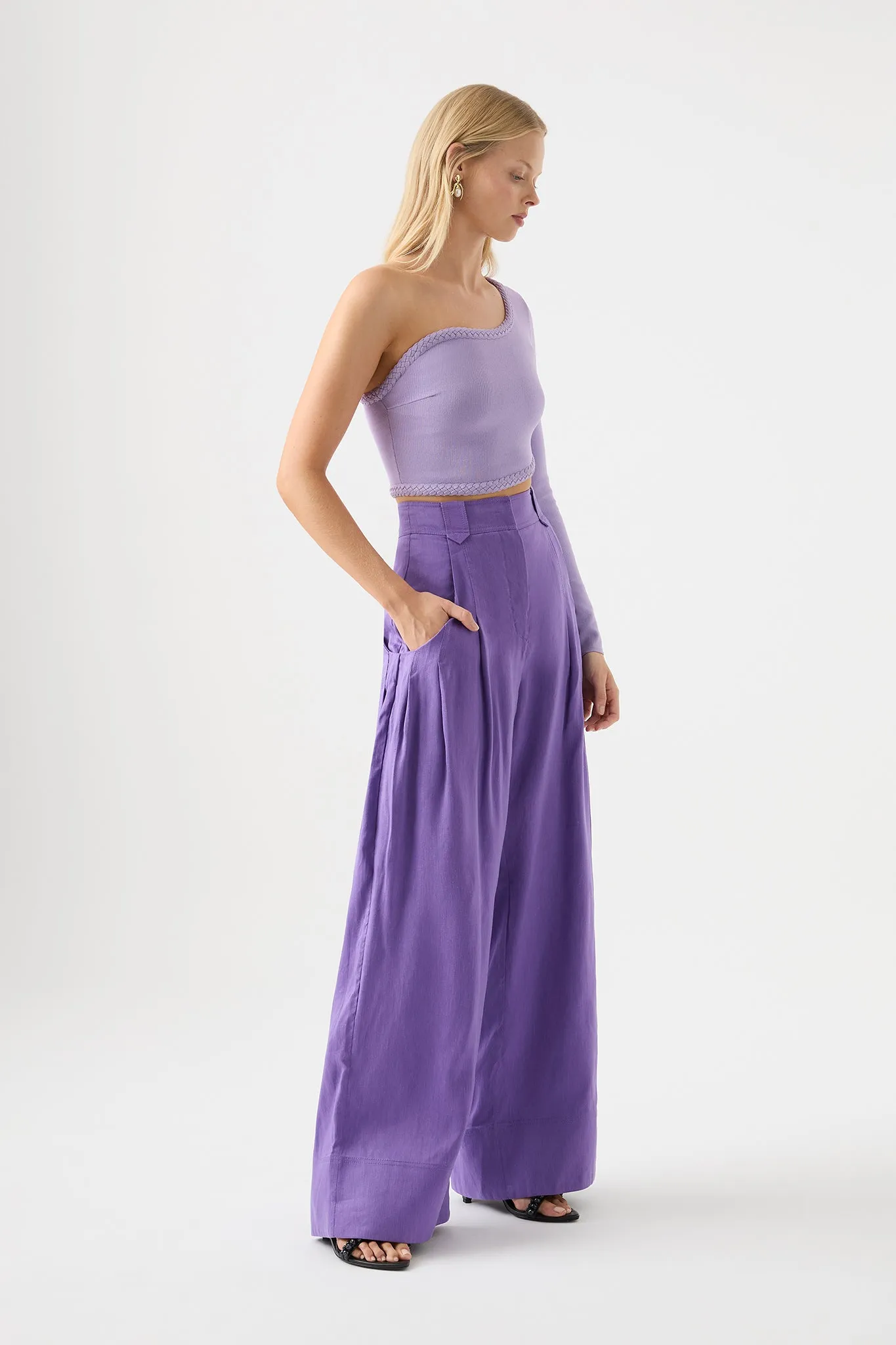 Equinox Pleated Wide Leg Pant sold by Aje product image thumbnail 3