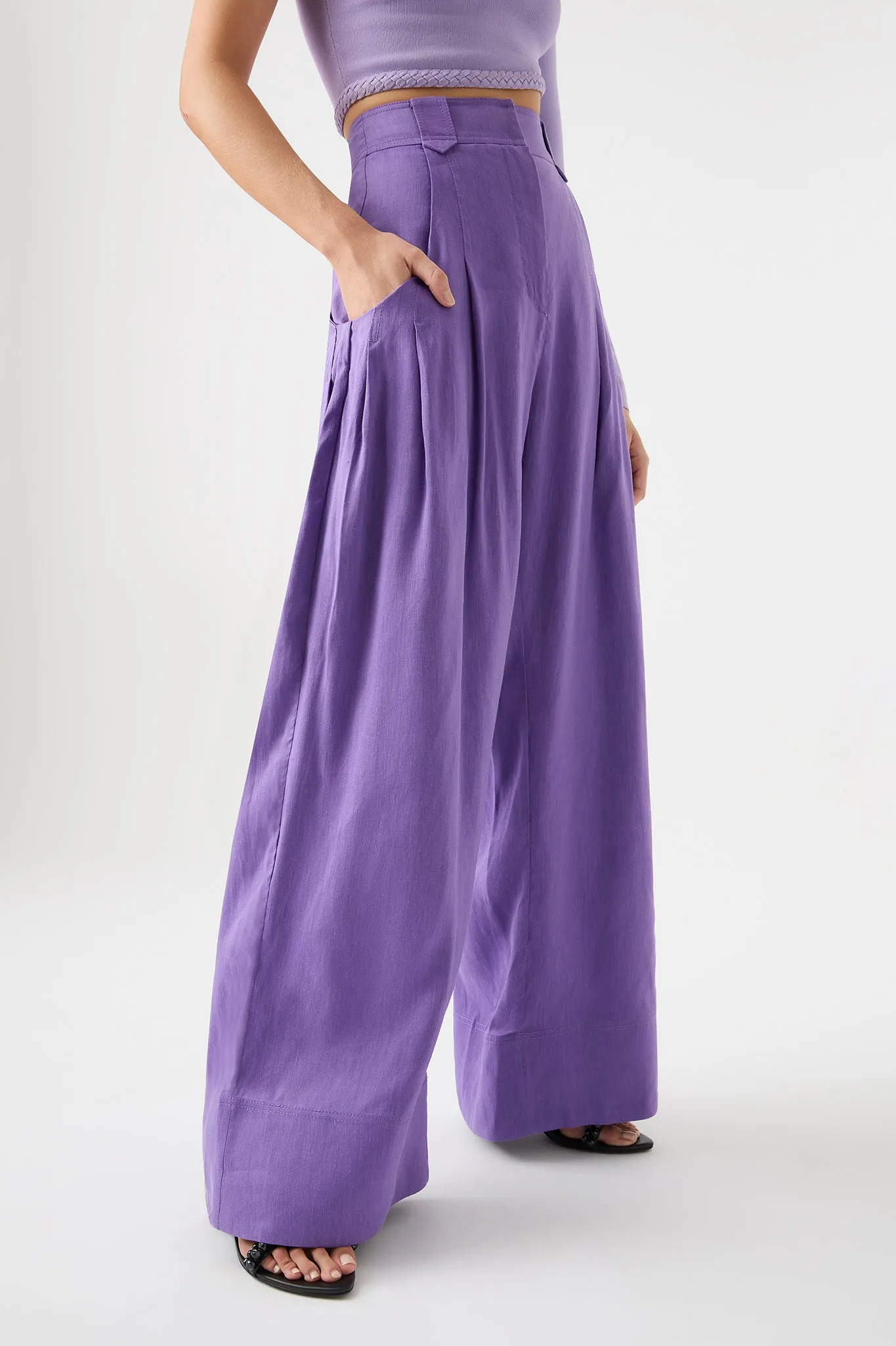 Equinox Pleated Wide Leg Pant sold by Aje product image thumbnail 4