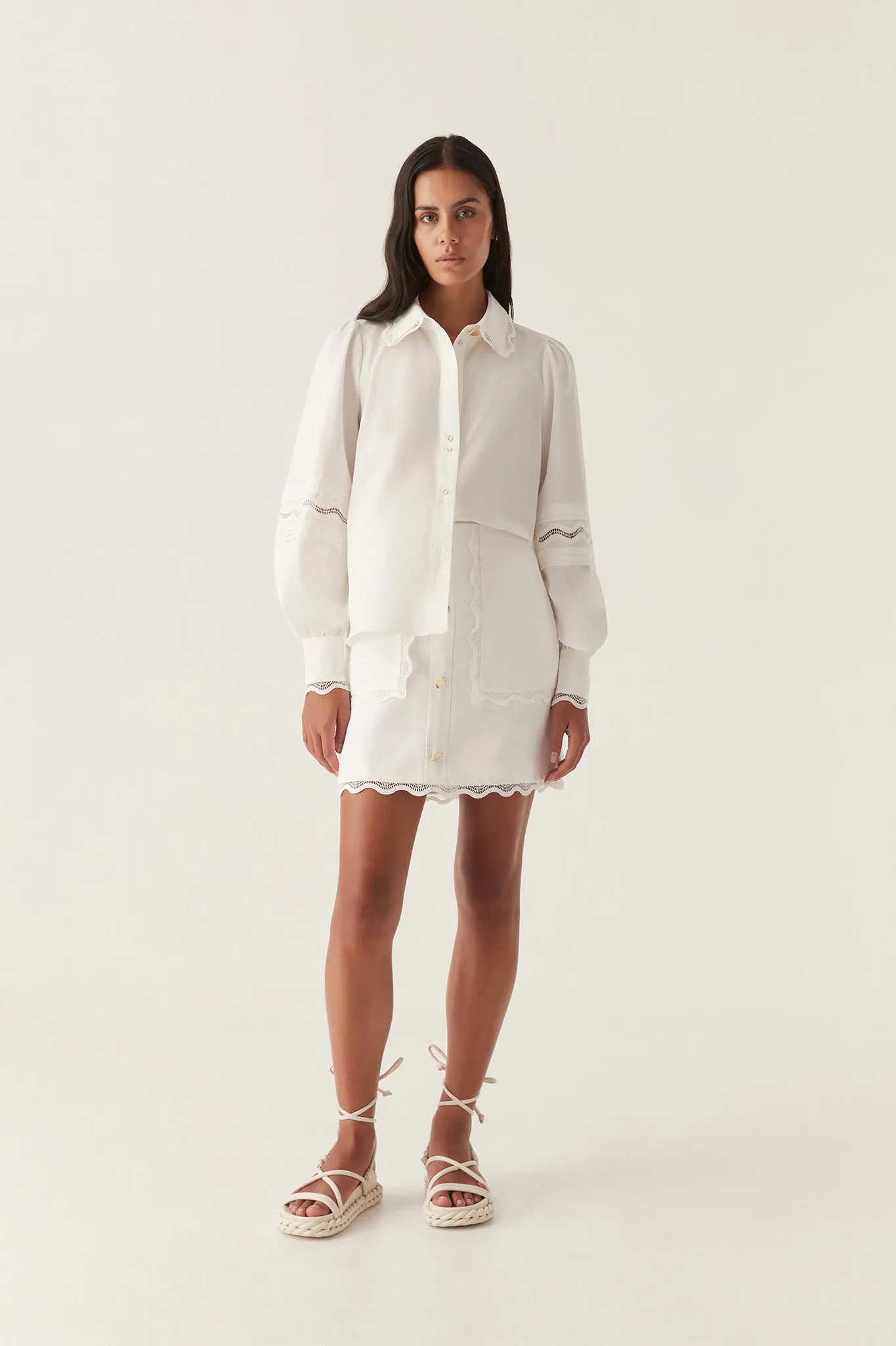 Reva Wave Trim Blouse sold by Aje product image thumbnail 3