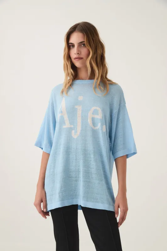 Elvira Oversized Linen Tee sold by Aje