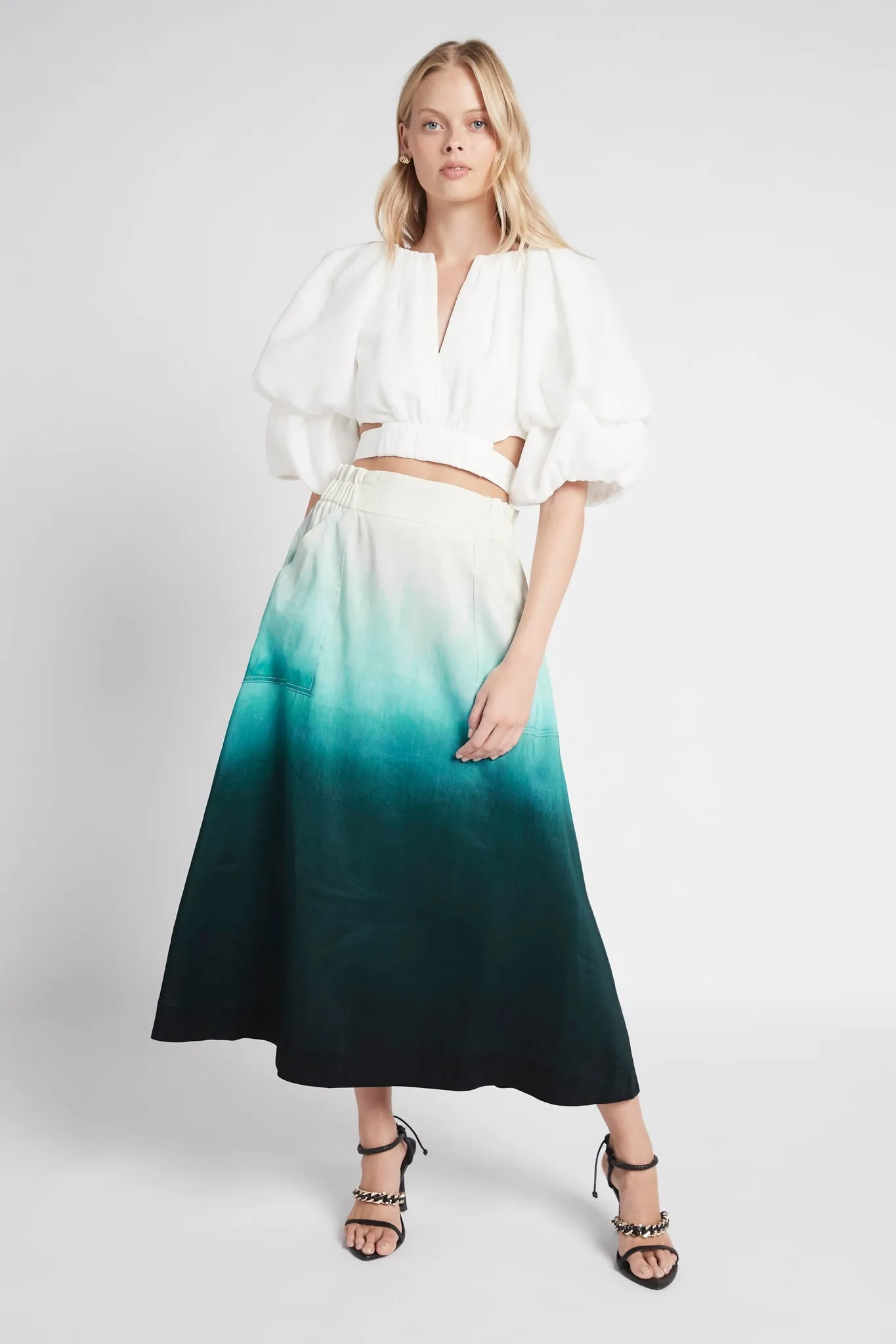 Cosmos Midi Skirt sold by Aje