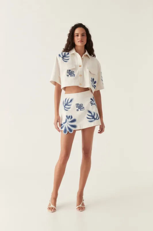 Esprit Embroidered Crop Top sold by Aje