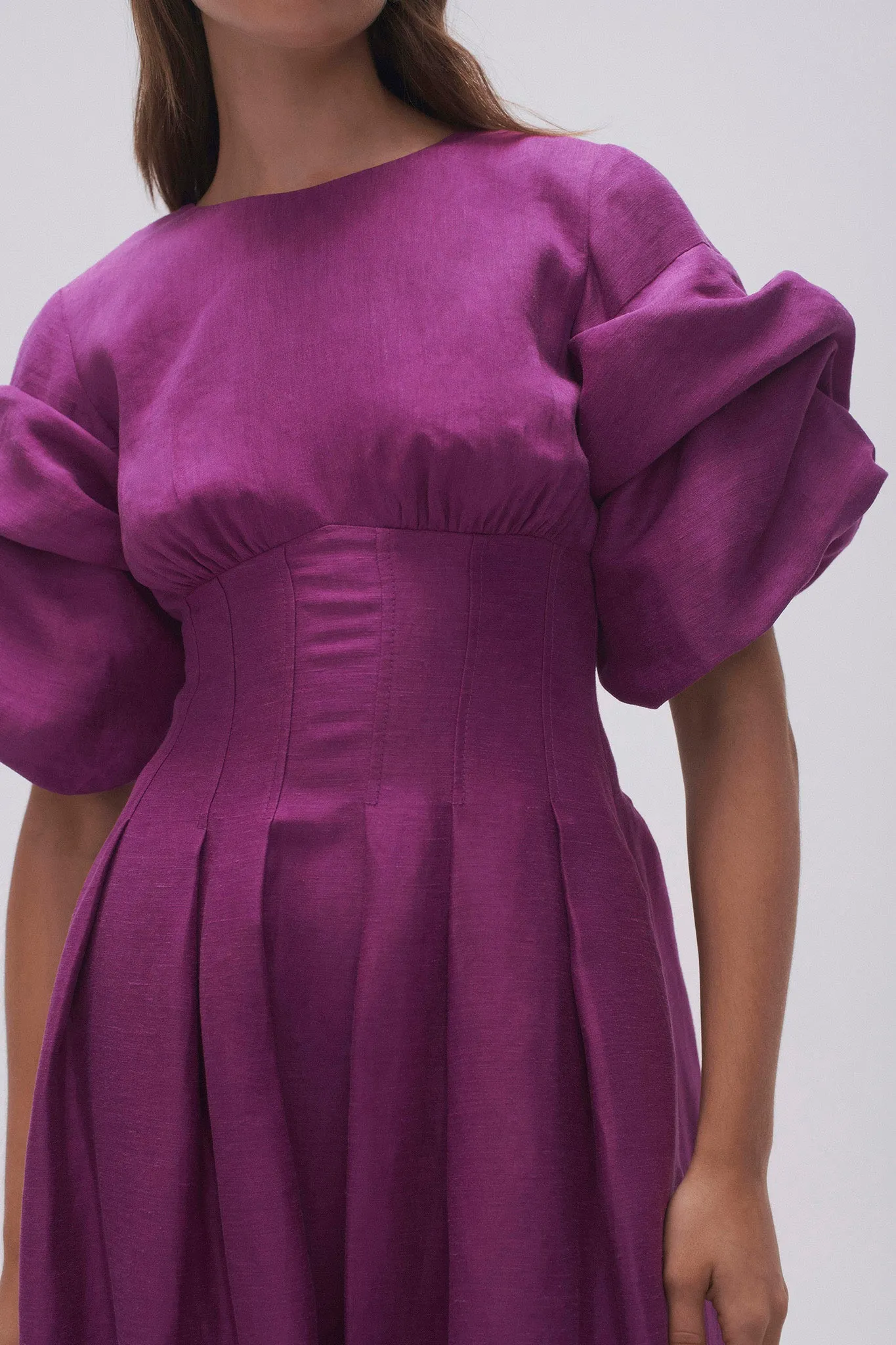 Adelie Puff Sleeve Midi Dress sold by Aje product image thumbnail 4