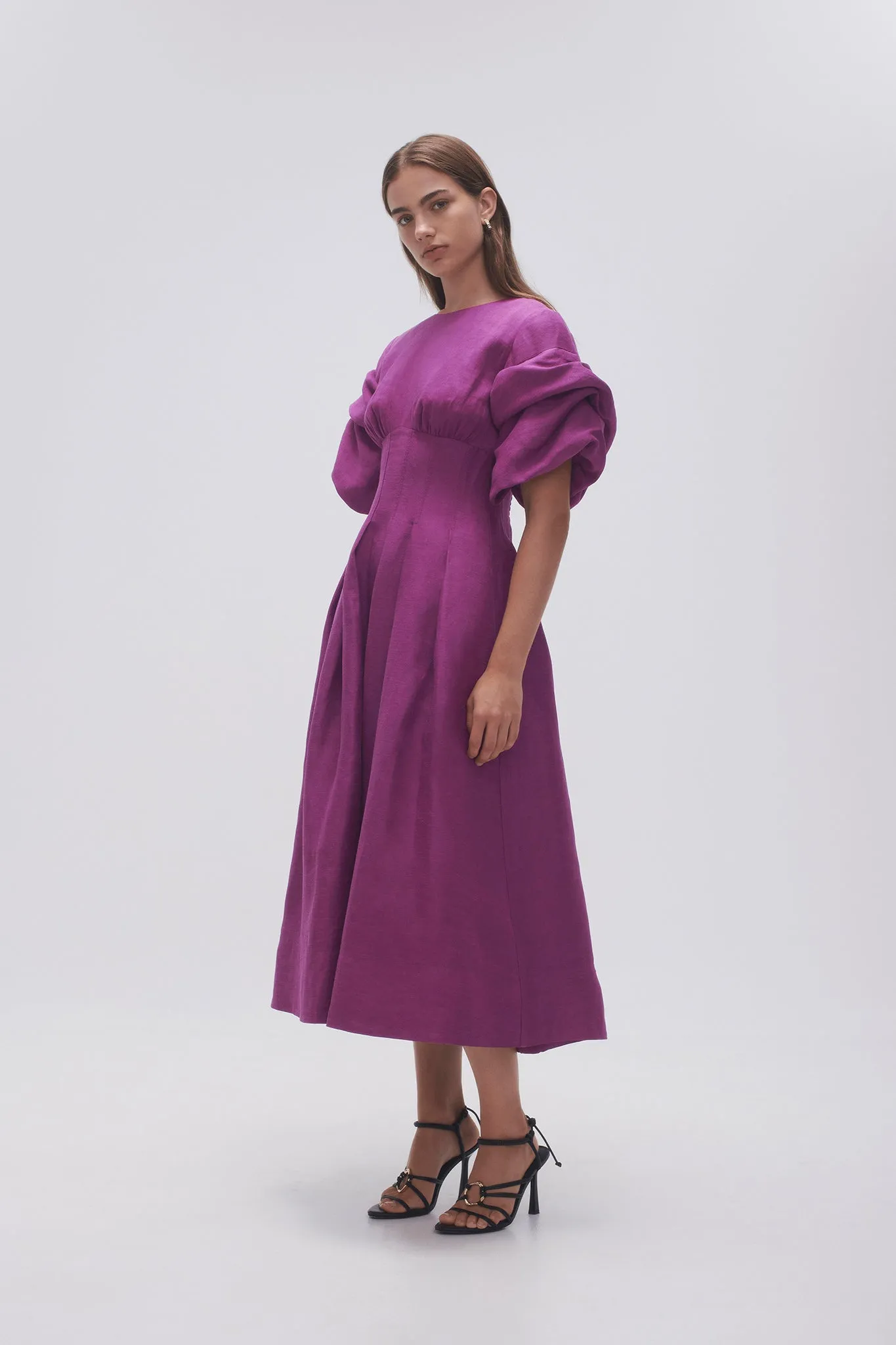 Adelie Puff Sleeve Midi Dress sold by Aje product image thumbnail 3