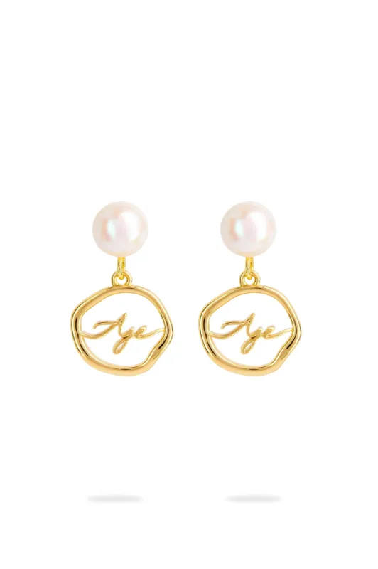 Fleur Pearl Drop Earring sold by Aje
