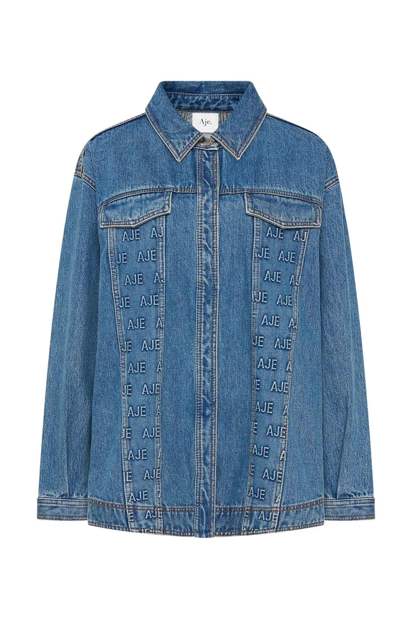 Nika Logo Denim Shacket sold by Aje product image thumbnail 2