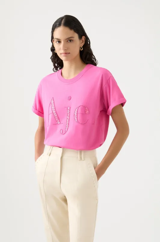 Classic Embellished Logo Tee sold by Aje