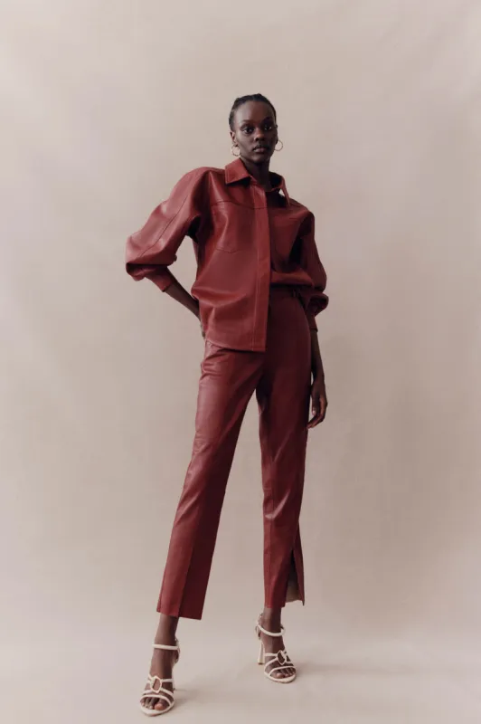 River Vegan Leather Pant sold by Aje