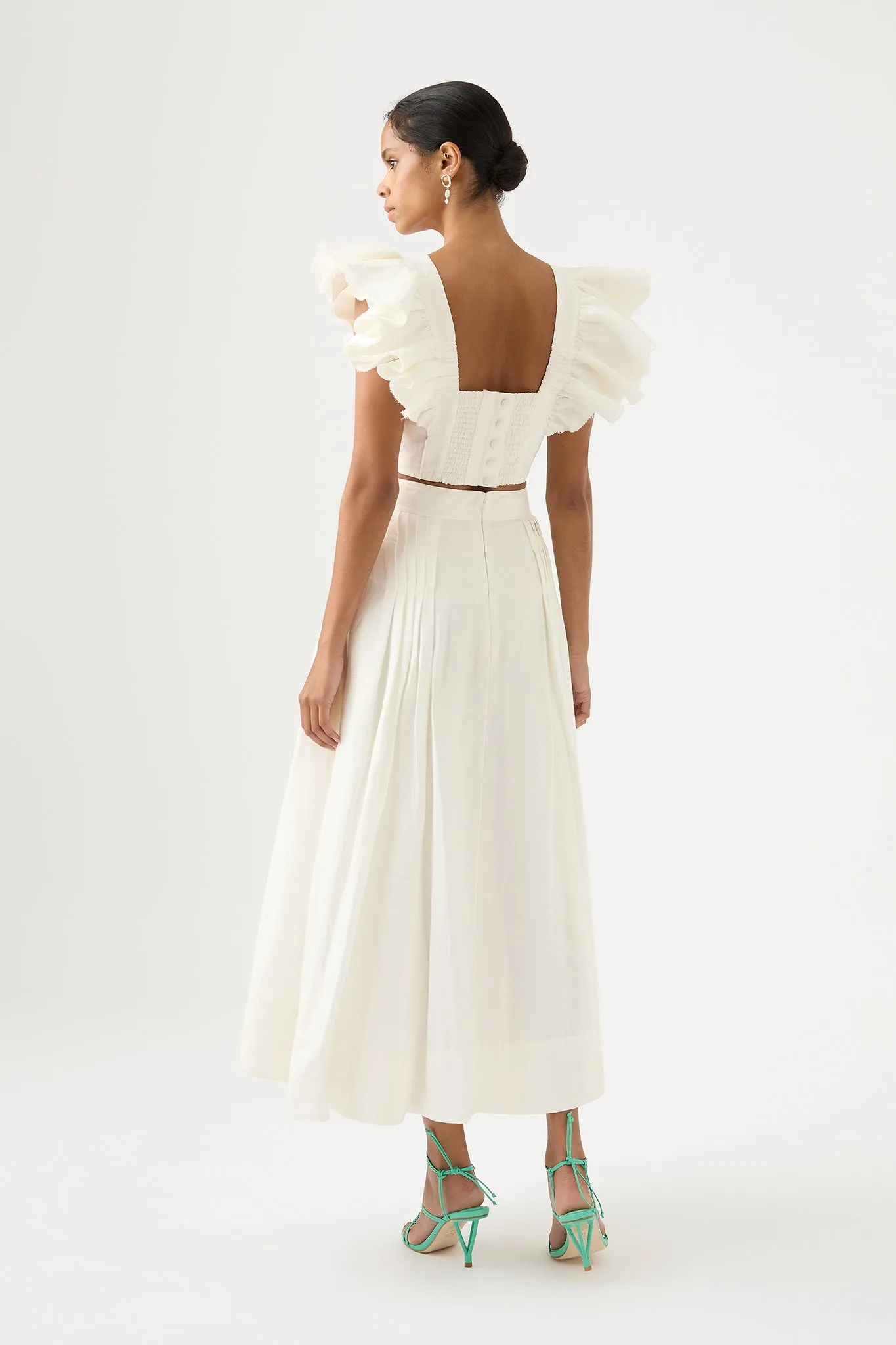 Chloe Tuck Detail Midi Skirt sold by Aje product image thumbnail 5