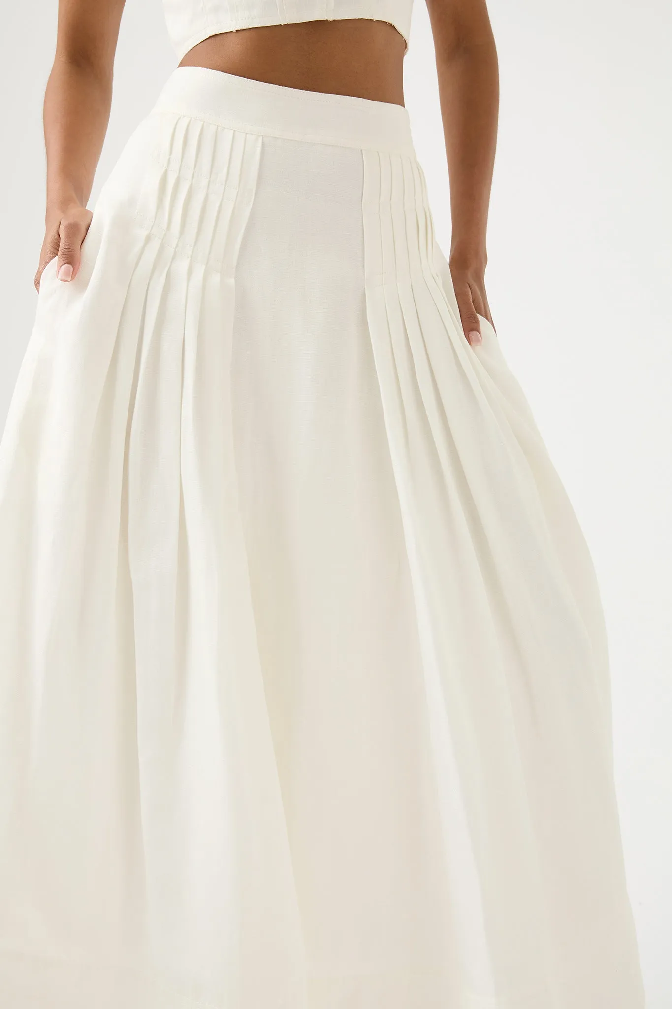 Chloe Tuck Detail Midi Skirt sold by Aje product image thumbnail 4