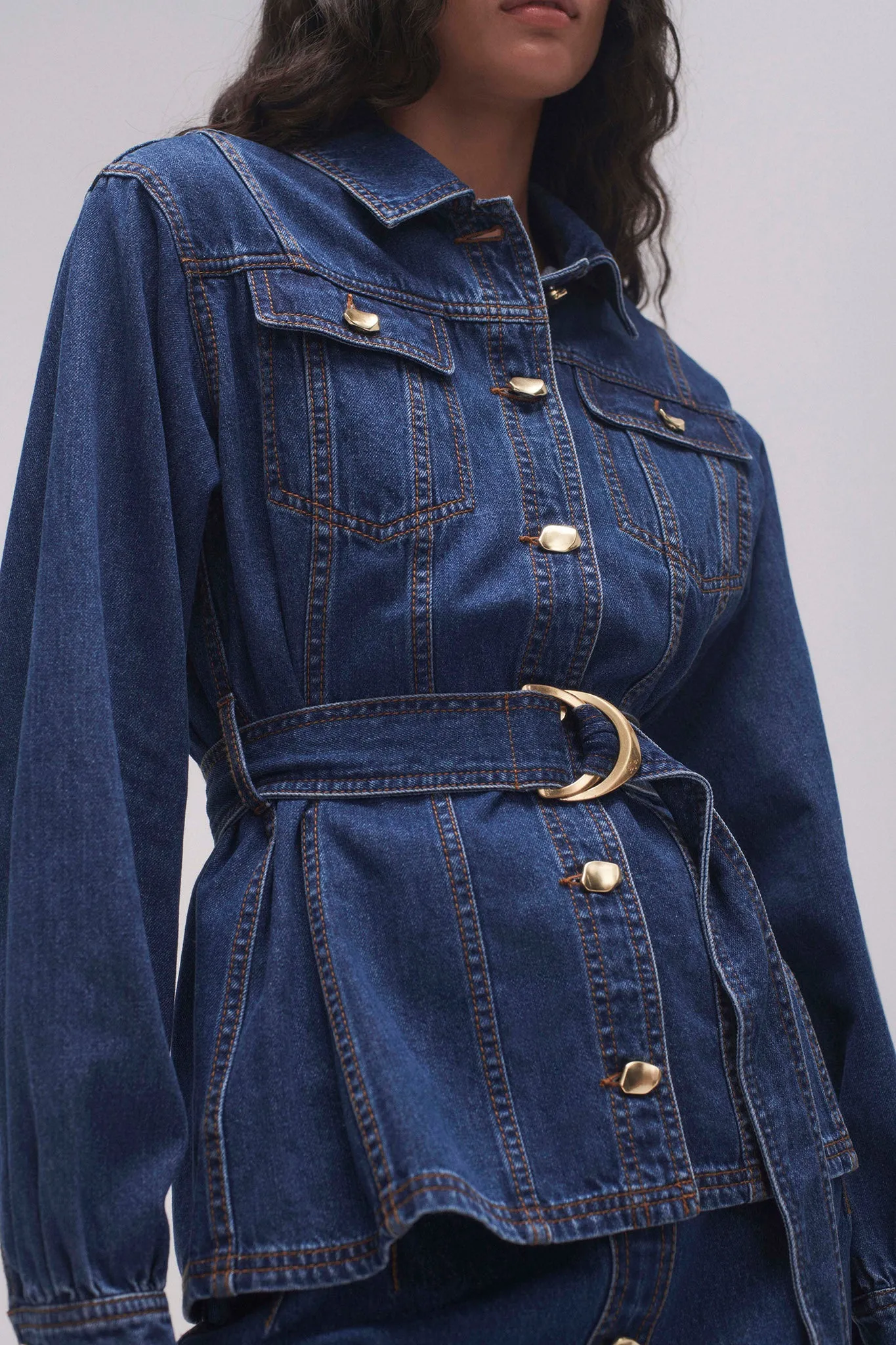 Colorado Belted Denim Shirt sold by Aje product image thumbnail 4