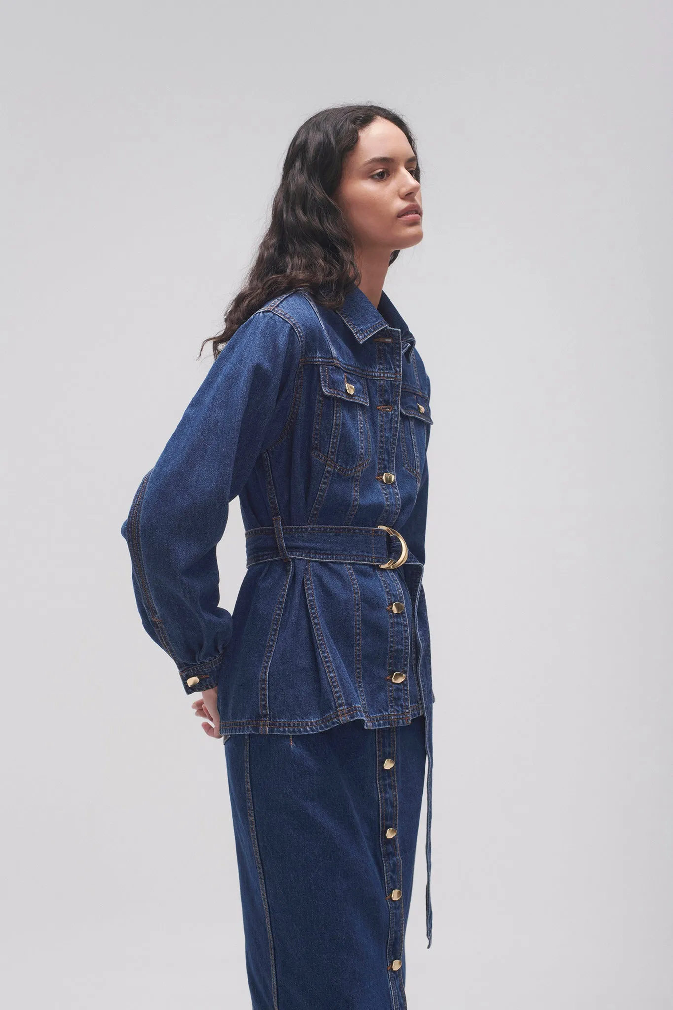 Colorado Belted Denim Shirt sold by Aje product image thumbnail 5