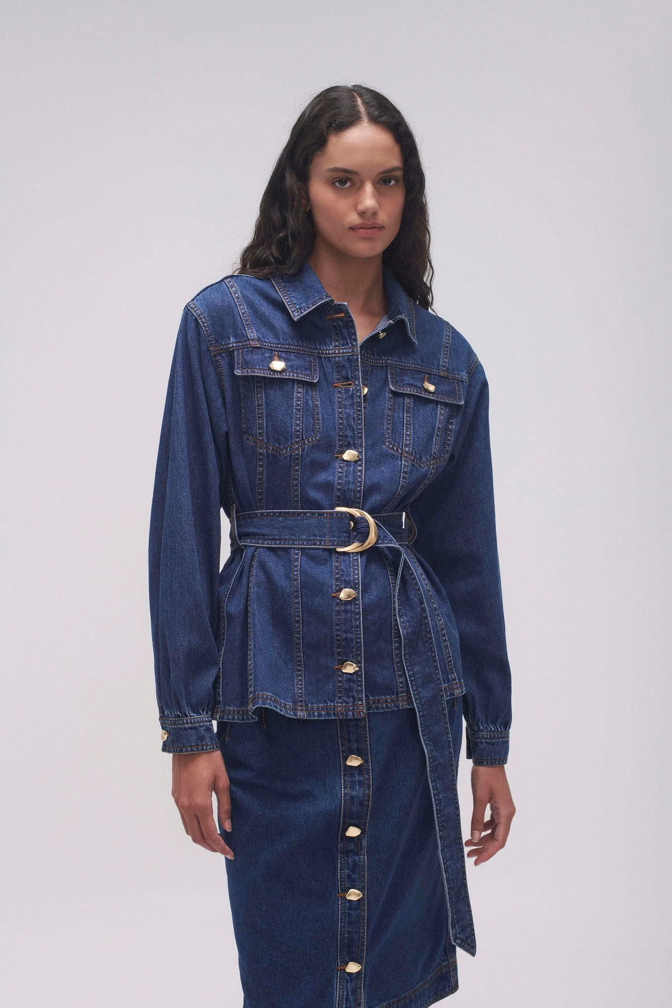 Colorado Belted Denim Shirt sold by Aje product image thumbnail 3
