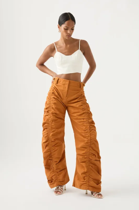 Kiara Ruched Drawstring Pant made by Aje