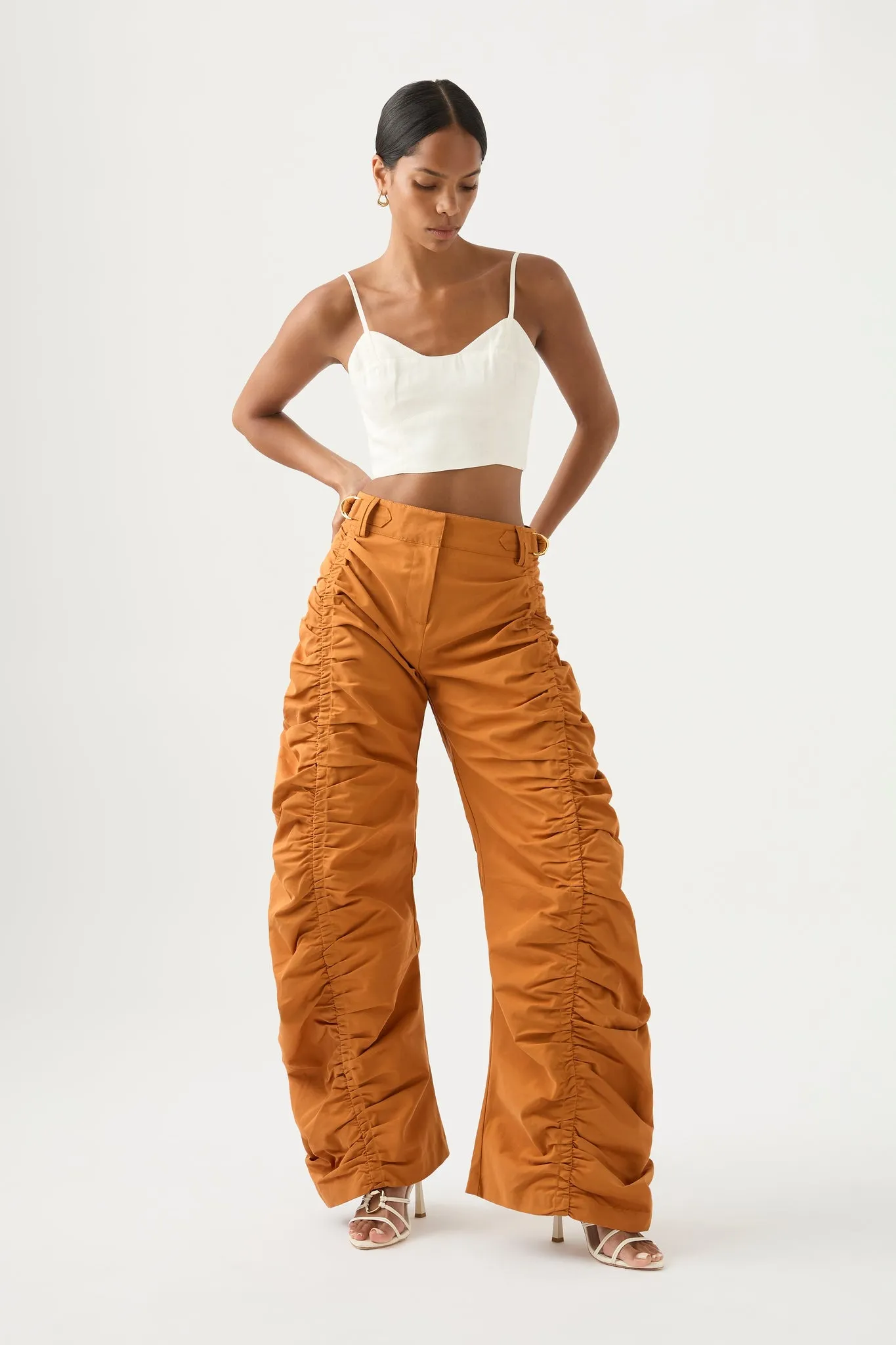 Kiara Ruched Drawstring Pant sold by Aje