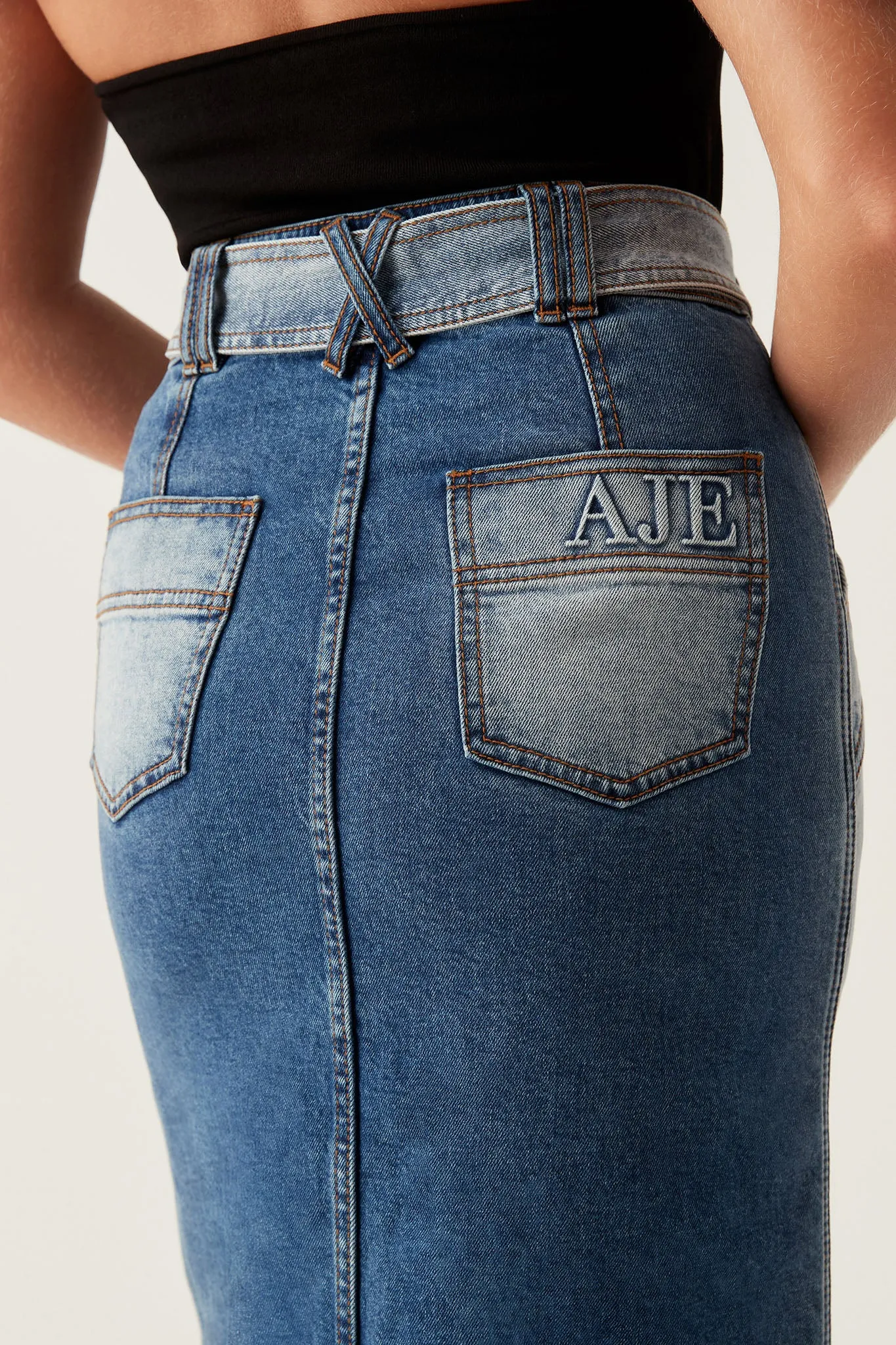 Embrace Denim Midi Skirt sold by Aje product image thumbnail 4