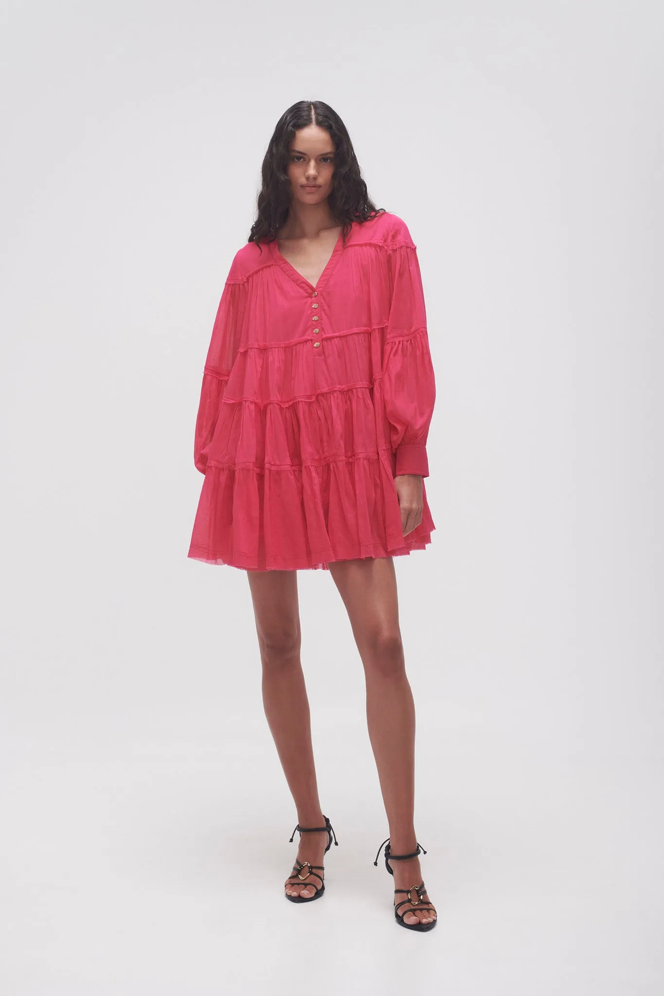 Sally Tiered Plunge Mini Dress sold by Aje product image thumbnail 3