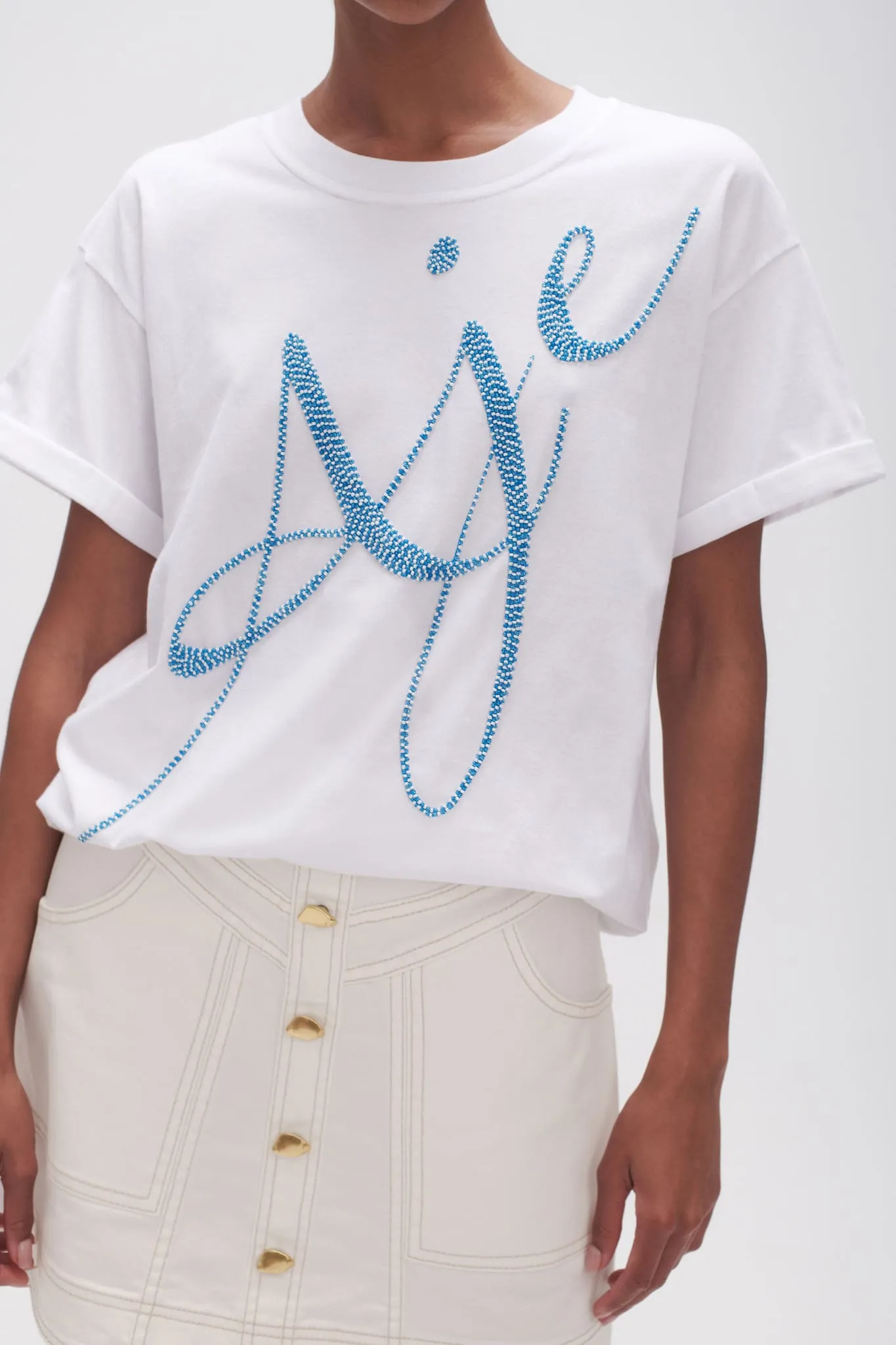 Evie Beaded Logo Tee sold by Aje product image thumbnail 4