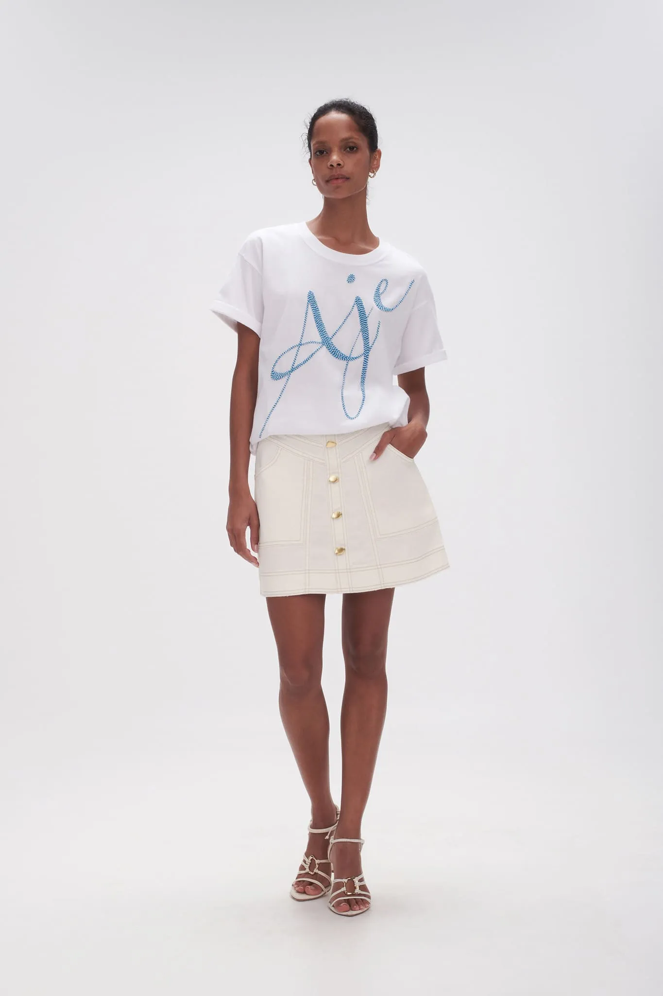 Evie Beaded Logo Tee sold by Aje product image thumbnail 5