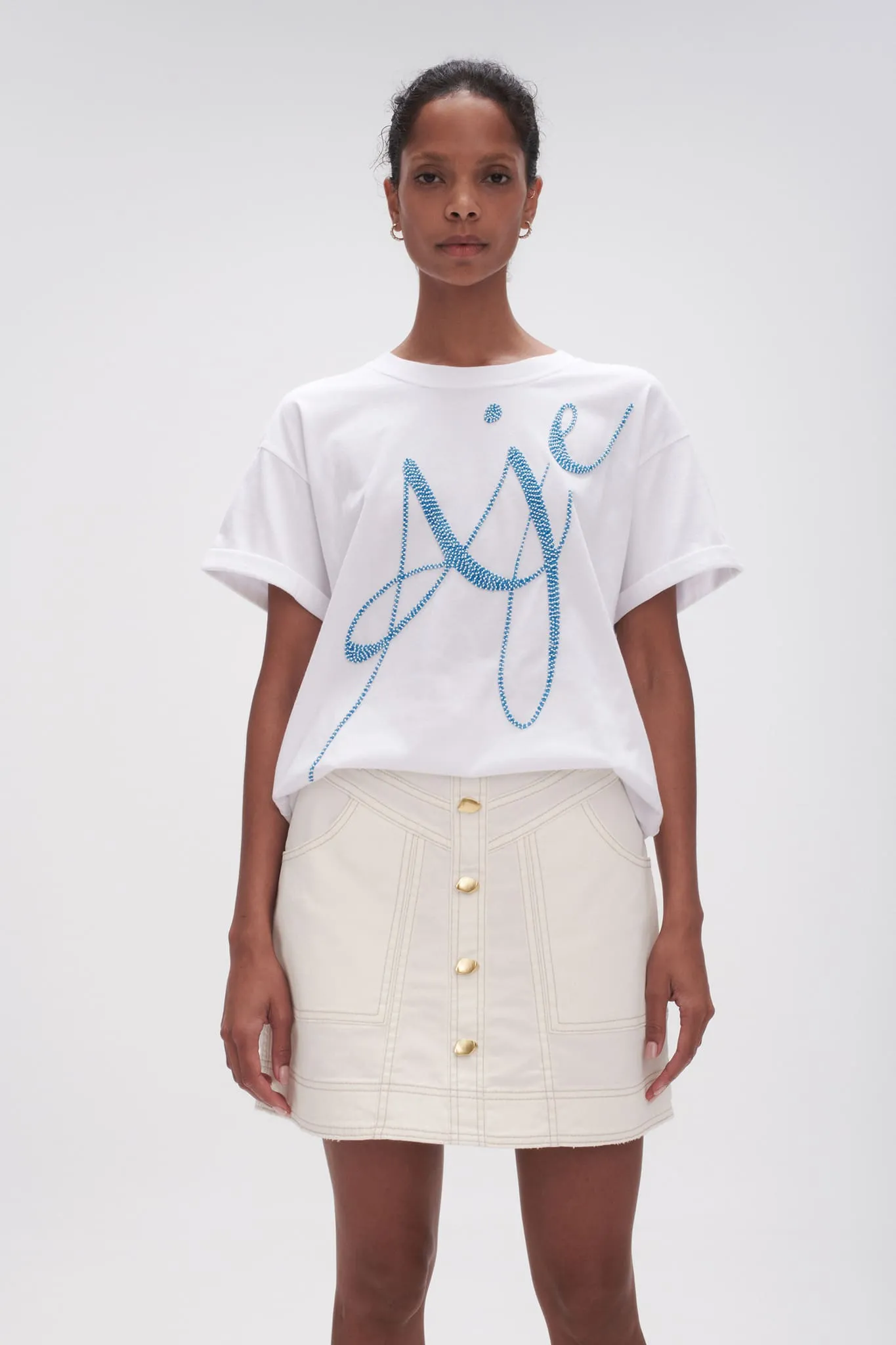 Evie Beaded Logo Tee sold by Aje product image thumbnail 3