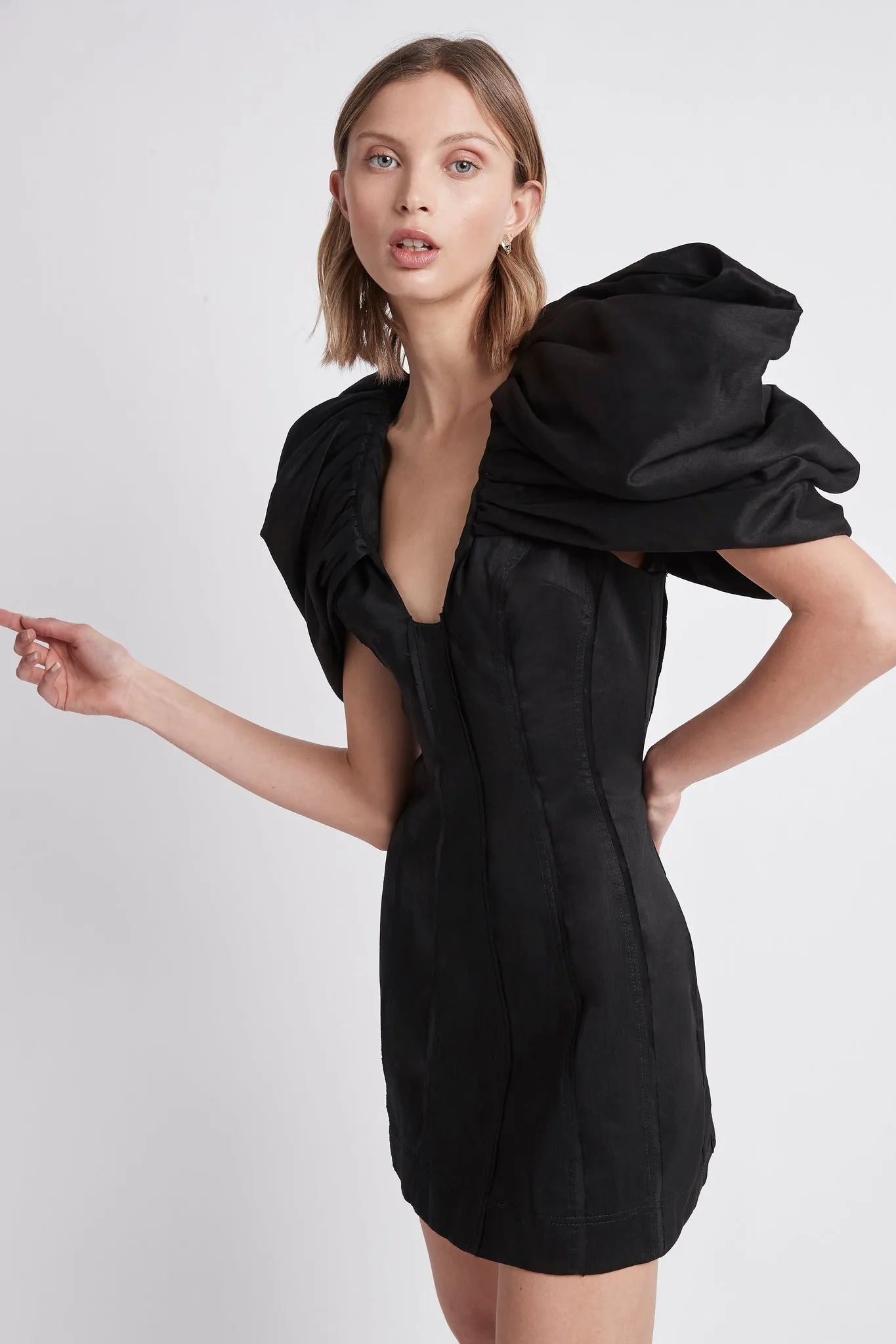 Admiral Butterfly Sleeve Mini Dress sold by Aje product image thumbnail 4