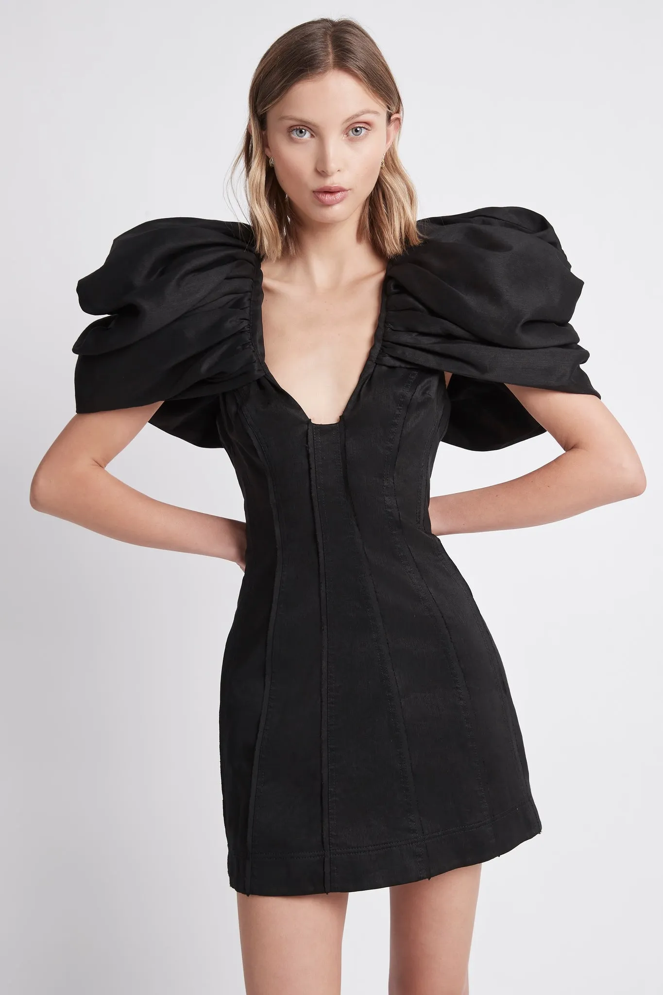 Admiral Butterfly Sleeve Mini Dress sold by Aje product image thumbnail 3