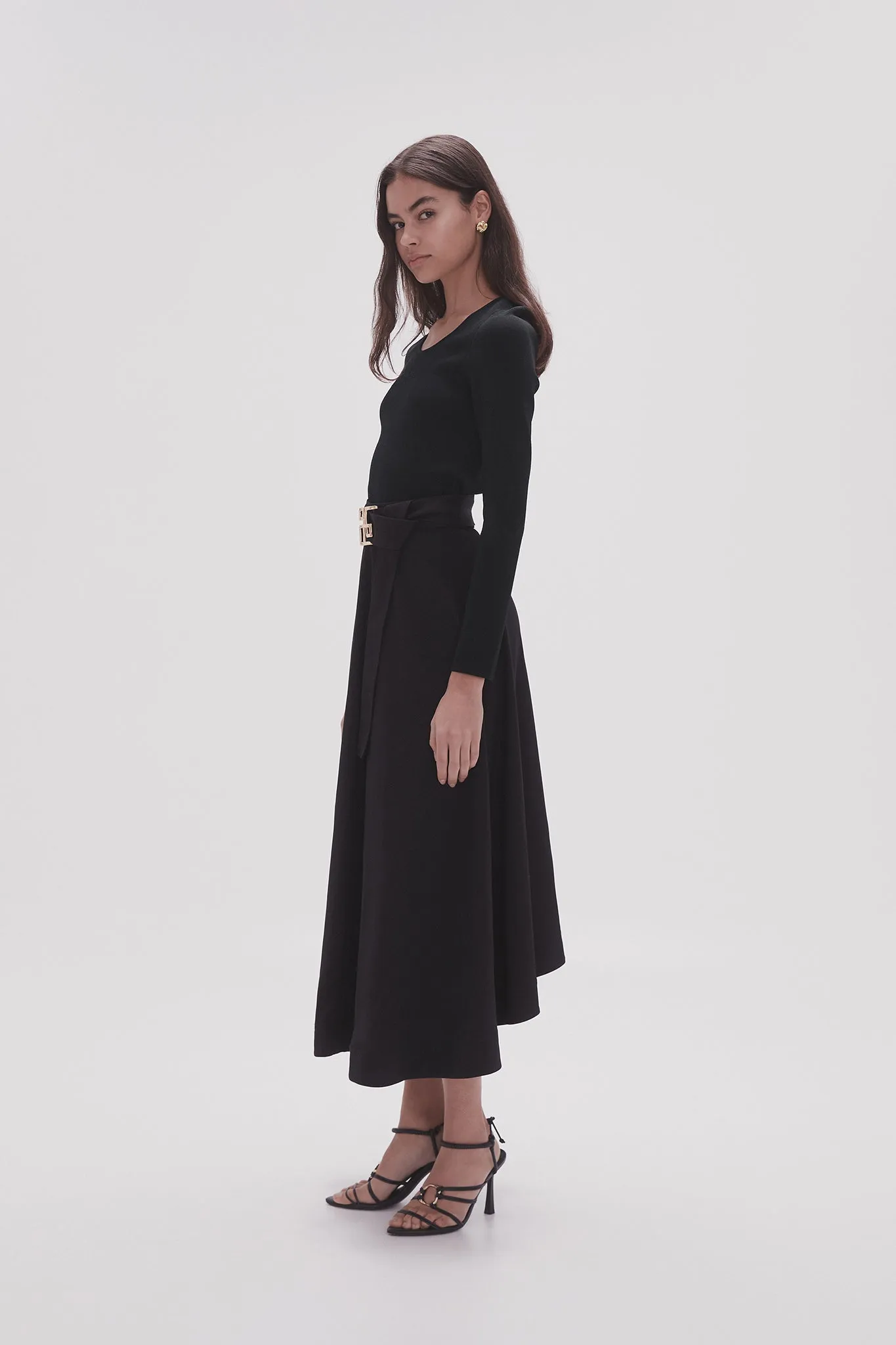 Perspective Belted Midi Skirt sold by Aje product image thumbnail 3