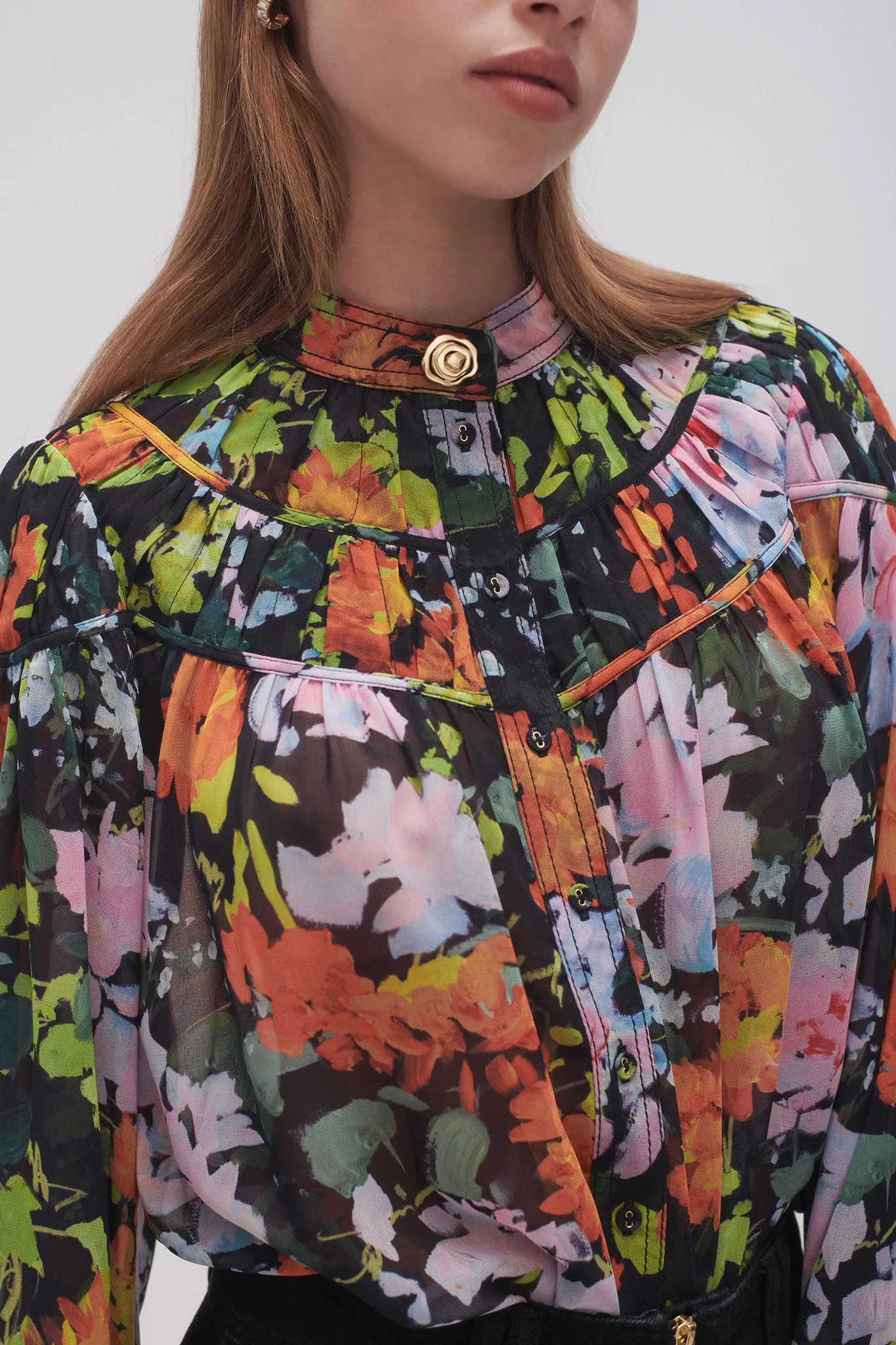 Nellie Ruched Swing Blouse sold by Aje product image thumbnail 4