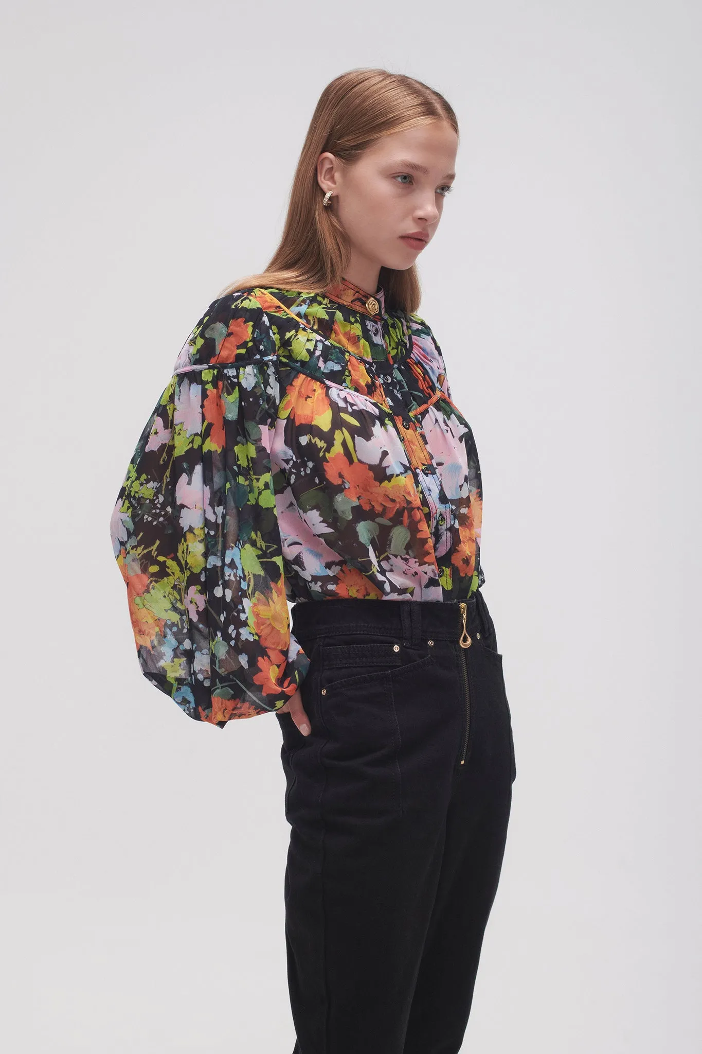 Nellie Ruched Swing Blouse sold by Aje product image thumbnail 5