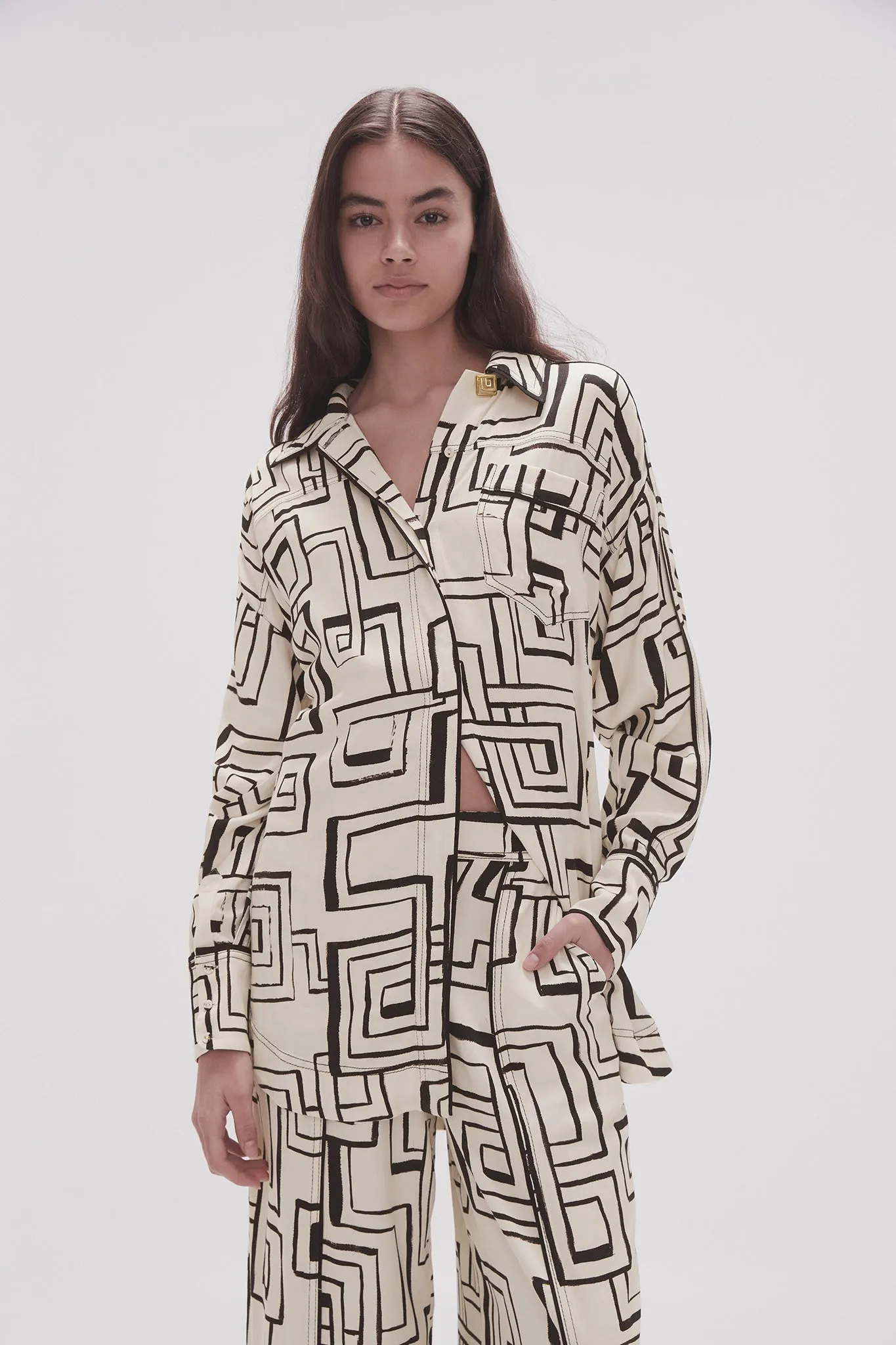 Vortex Belted Shirt sold by Aje