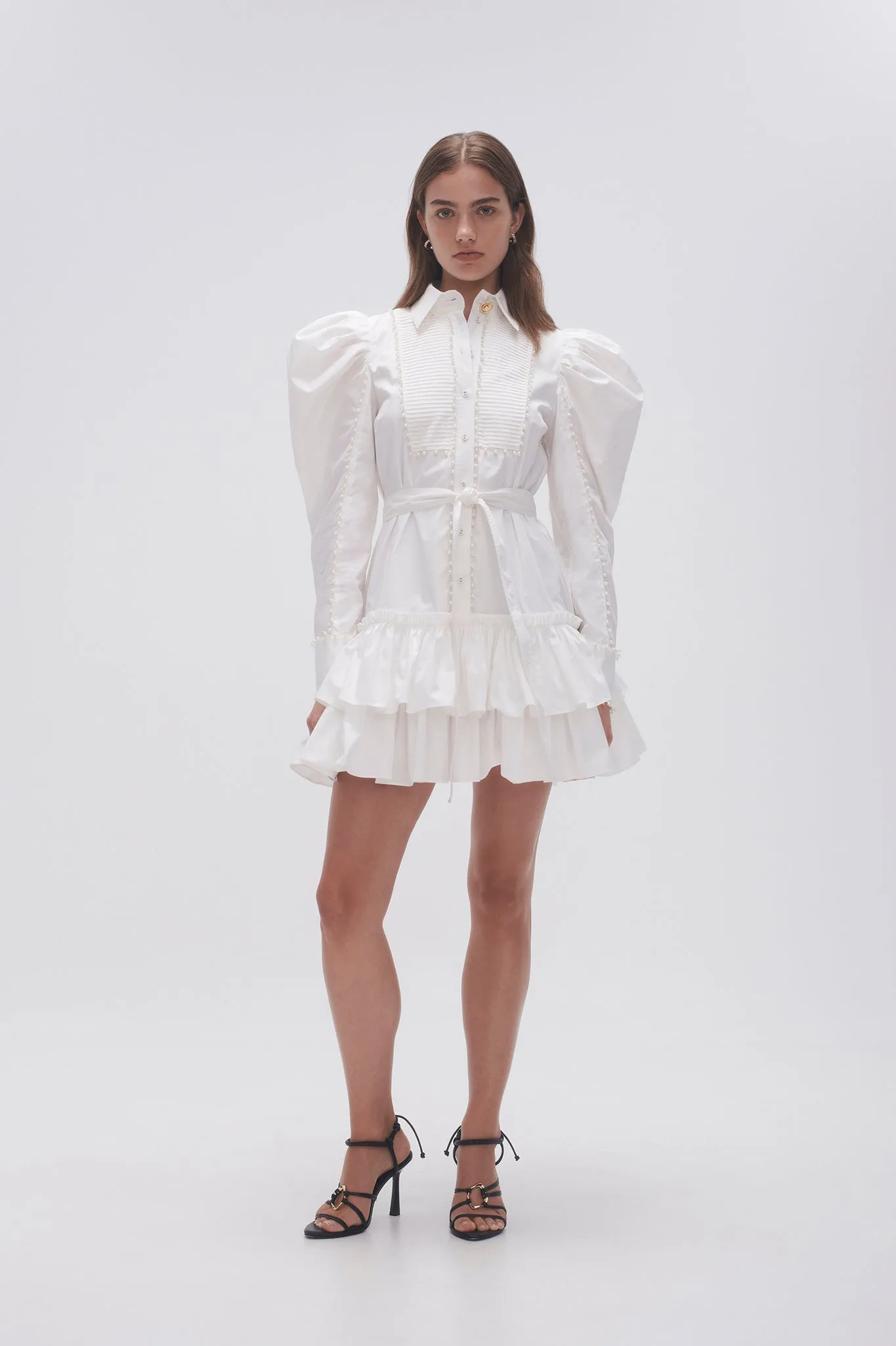 Florence Pearl Trim Mini Dress sold by Aje product image thumbnail 3