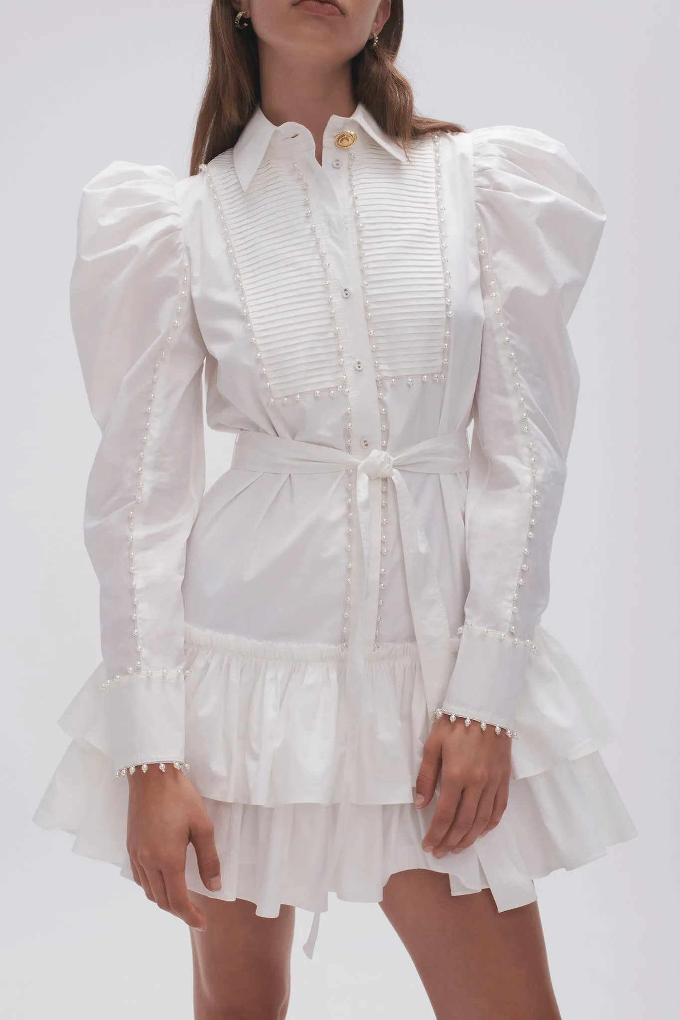 Florence Pearl Trim Mini Dress sold by Aje product image thumbnail 4