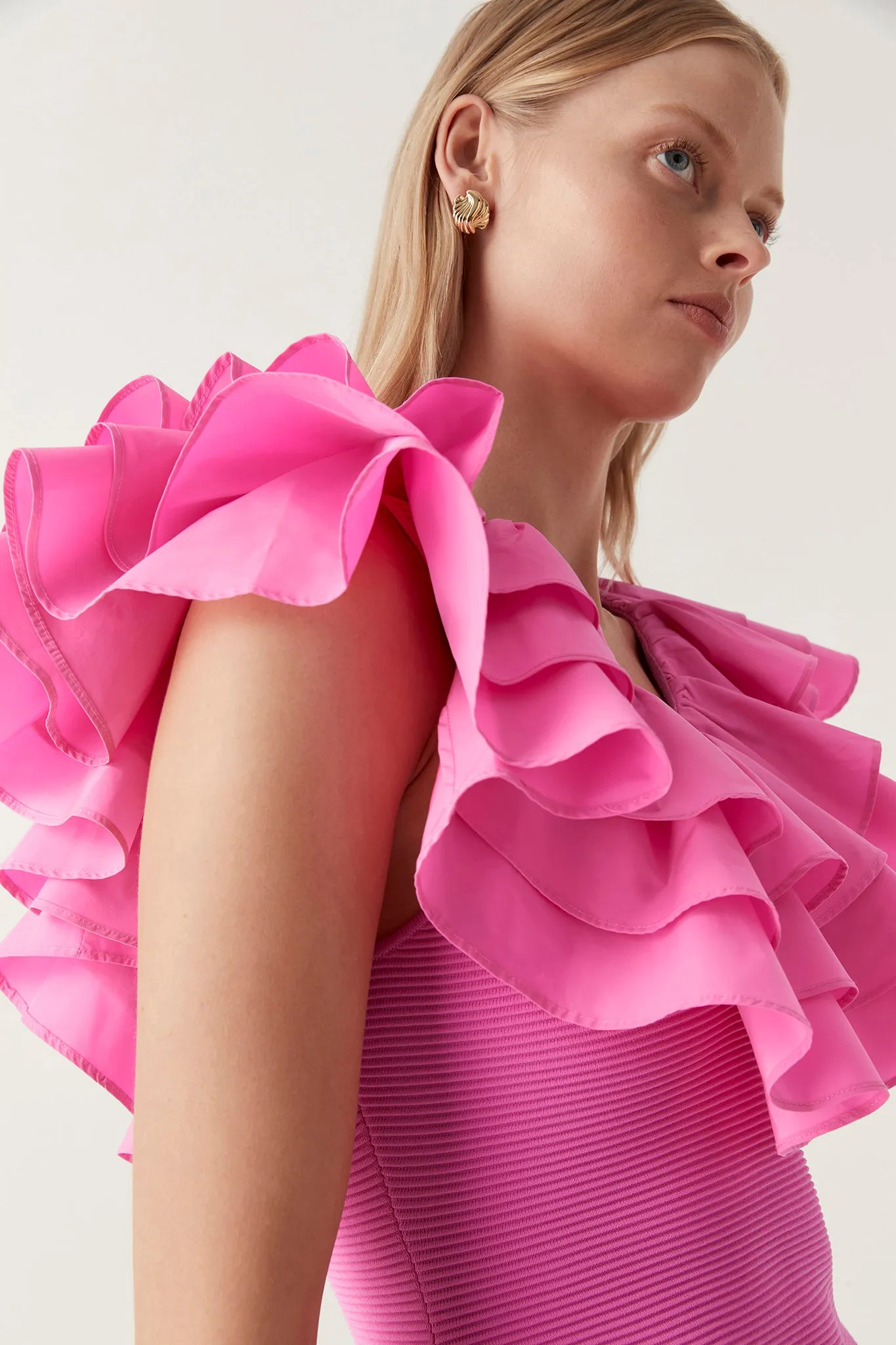 Transcendent Ruffle Midi Dress sold by Aje product image thumbnail 4