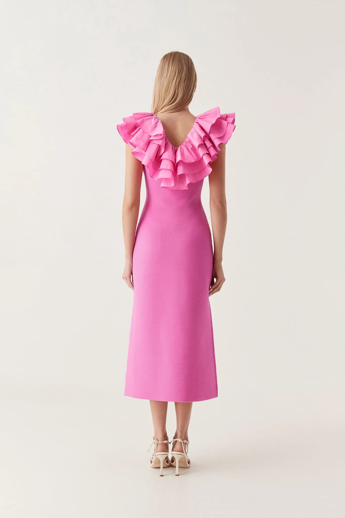 Transcendent Ruffle Midi Dress sold by Aje product image thumbnail 5