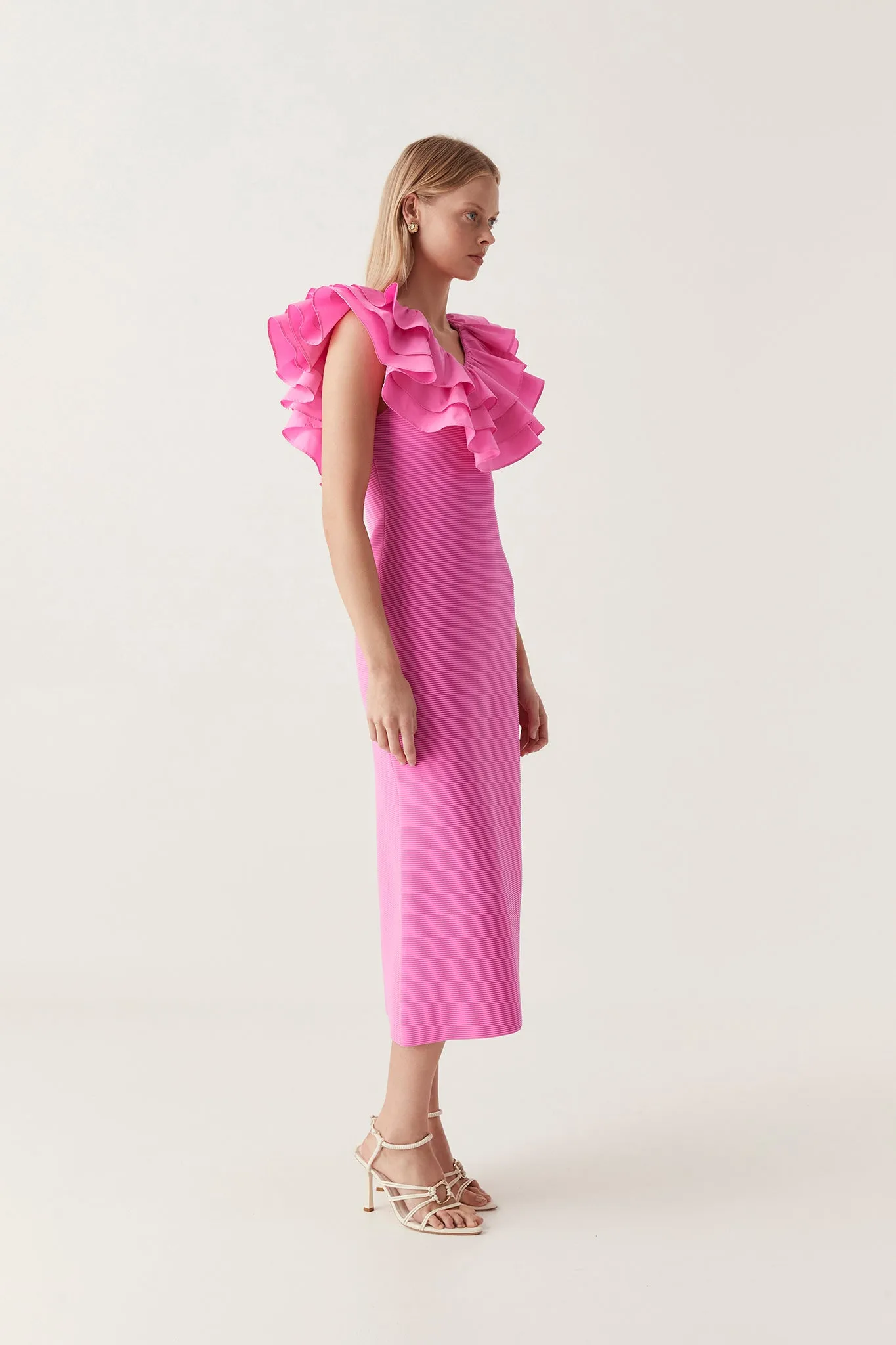 Transcendent Ruffle Midi Dress sold by Aje product image thumbnail 3