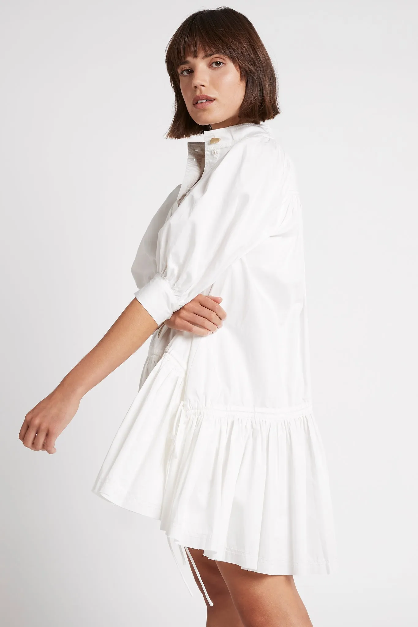 Frequency Drawstring Smock Dress sold by Aje product image thumbnail 3